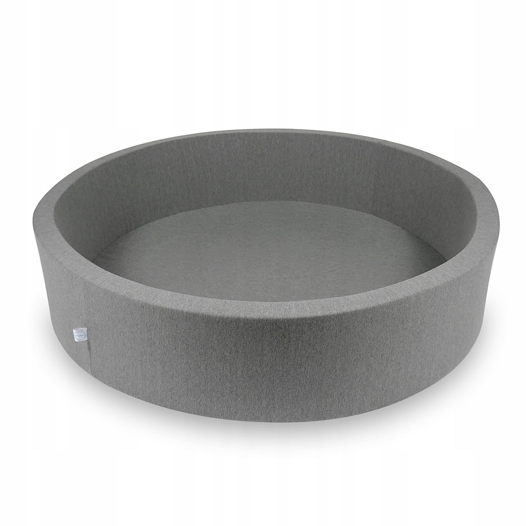 DRY POOL without balls PLAYPEN for children 130x30cm round grey