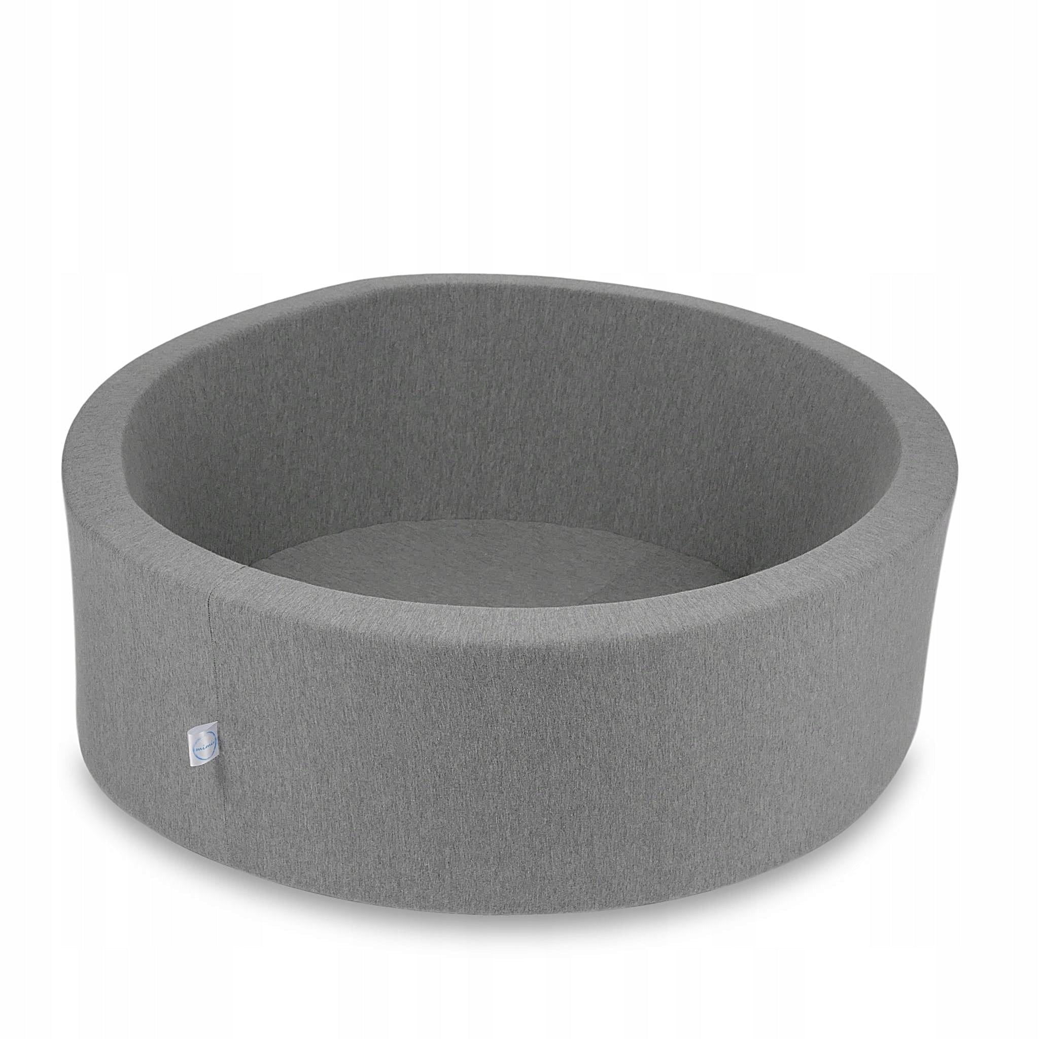 DRY POOL without balls PLAYPEN for children 90x30cm round grey