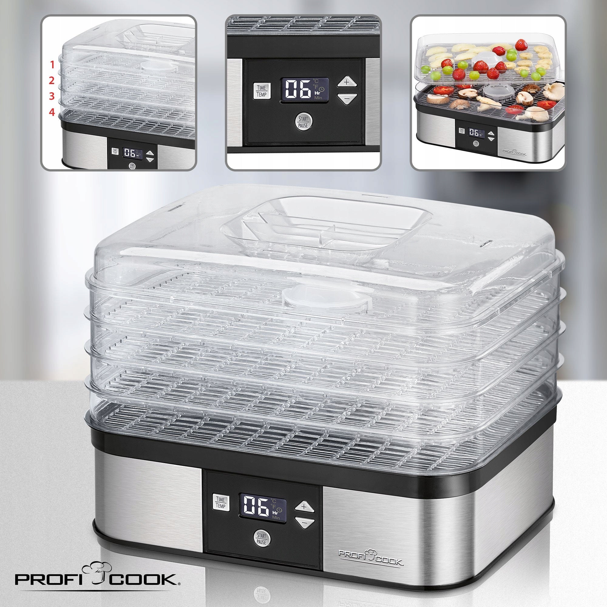 DRYER FOR MUSHROOMS, FRUITS AND HERBS PROFICOOK PC-DR EAN (GTIN) 4006160874365
