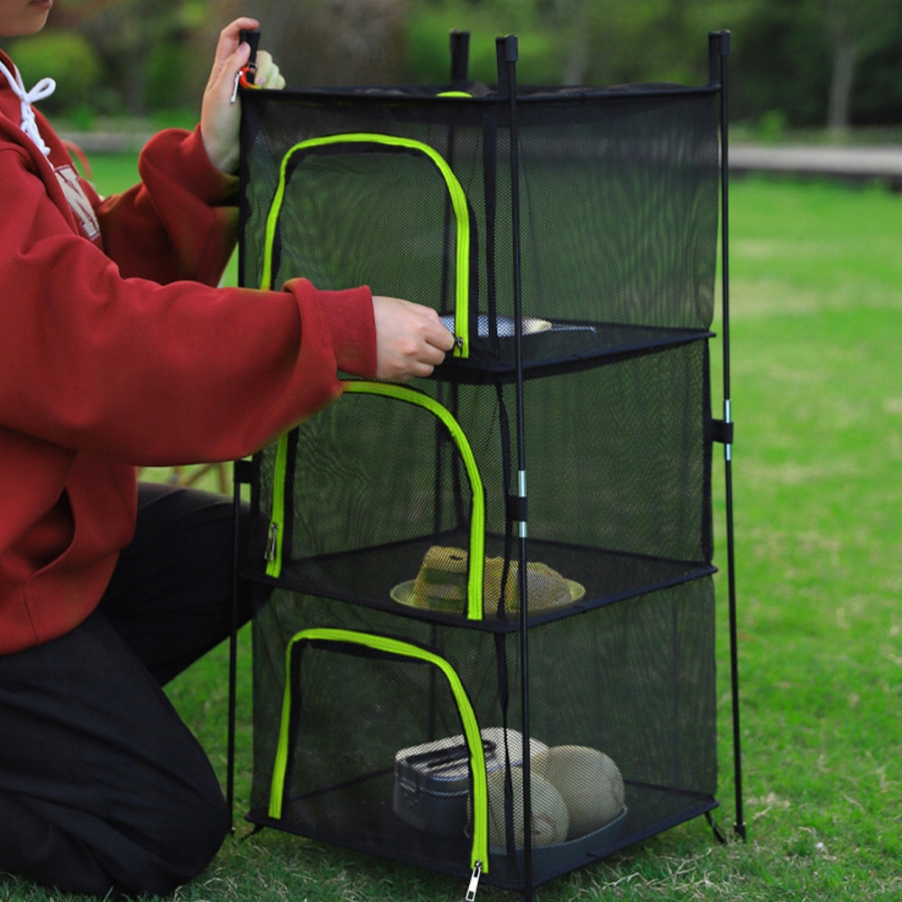 DRYER HANGING MESH FOR DRYING HERB MUSHROOMS FOLDING 4 LAYERS Packaging status original