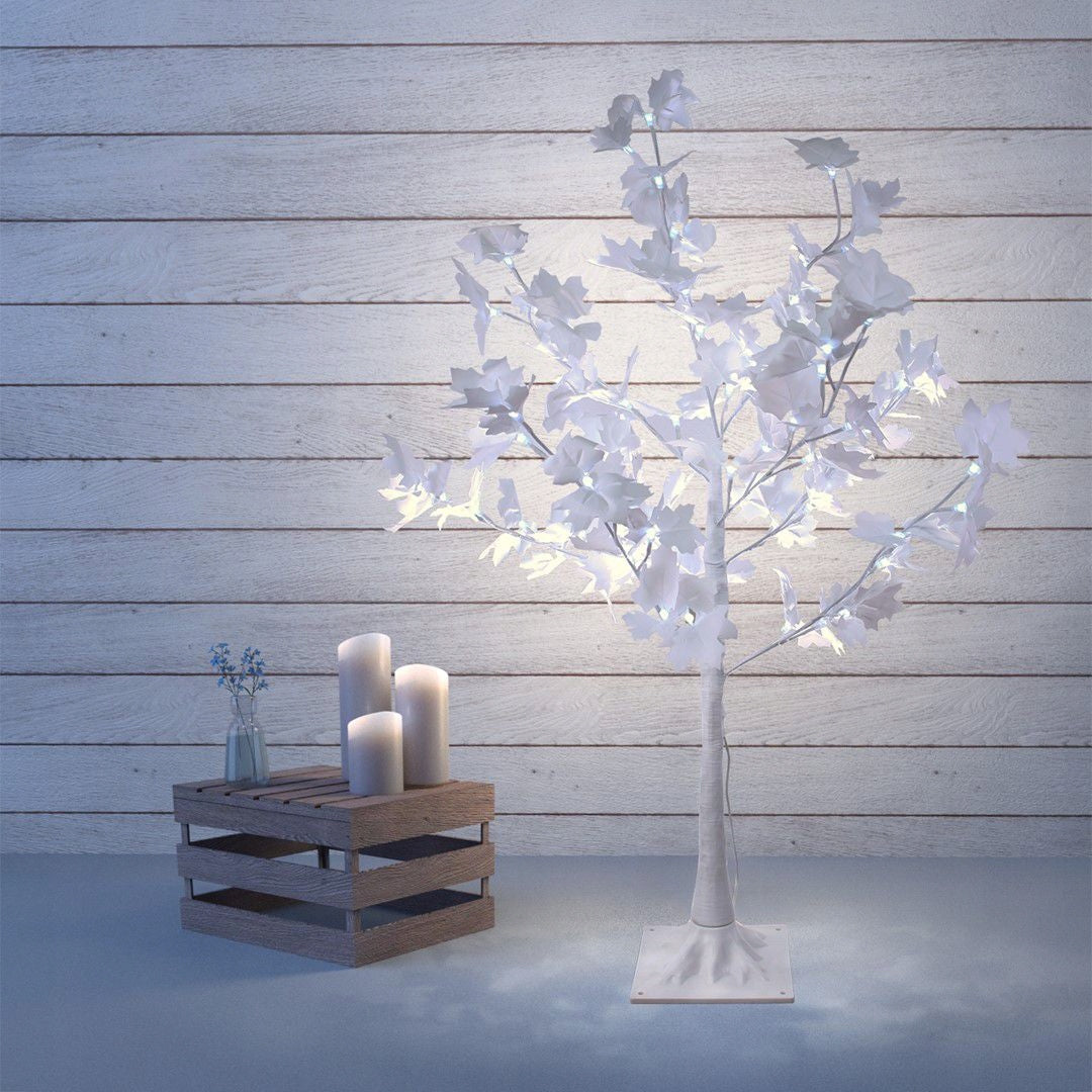 DRZEWKO ŚWIECĄCE SZTUCZNE ŚWIĄTECZNE LED LAMPKI CHOINKOWE CHOINKA BIAŁA 150 Color white