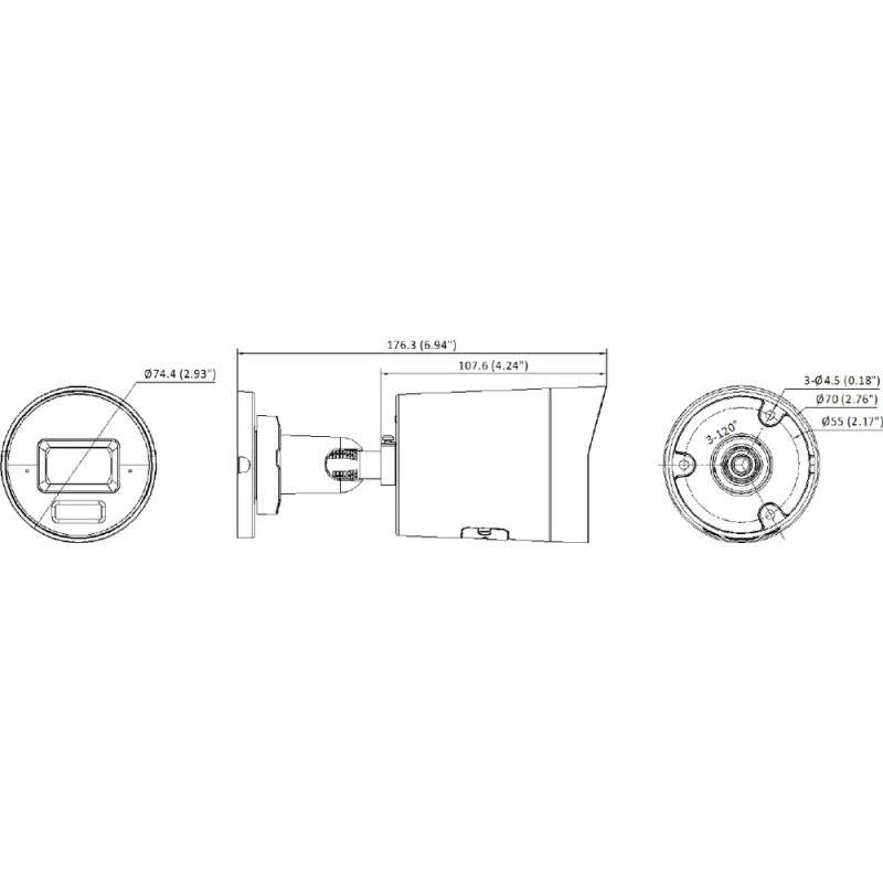 DS-2CD3043G2-LIU(2.8mm) - 4MP AcuSense Smart Hybrid Light Bullet IP Camera Packaging status original