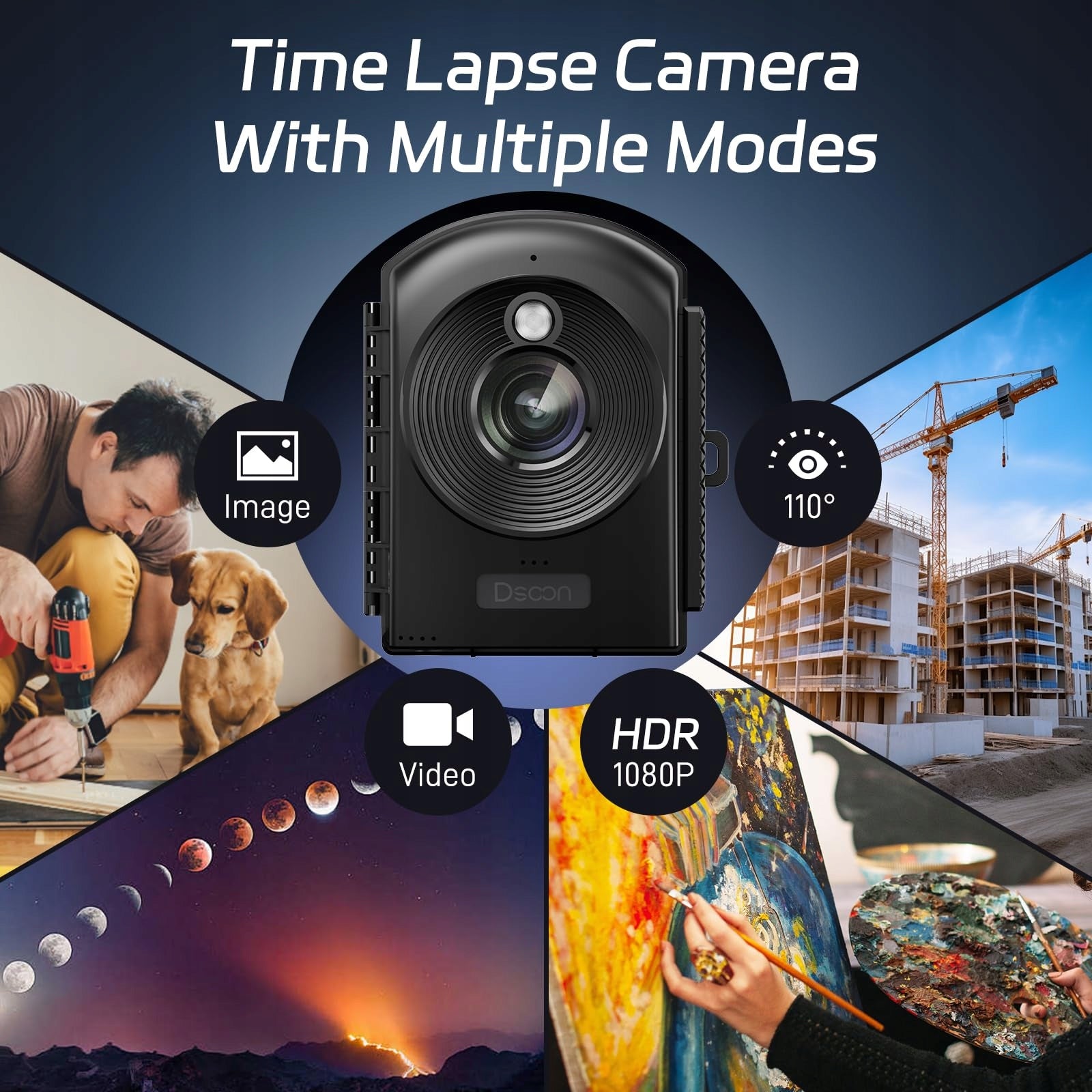 DSOON Outdoor Time-lapse Camera 1080P LCD IP66 6 Months Battery 32GB Brand Dsoon