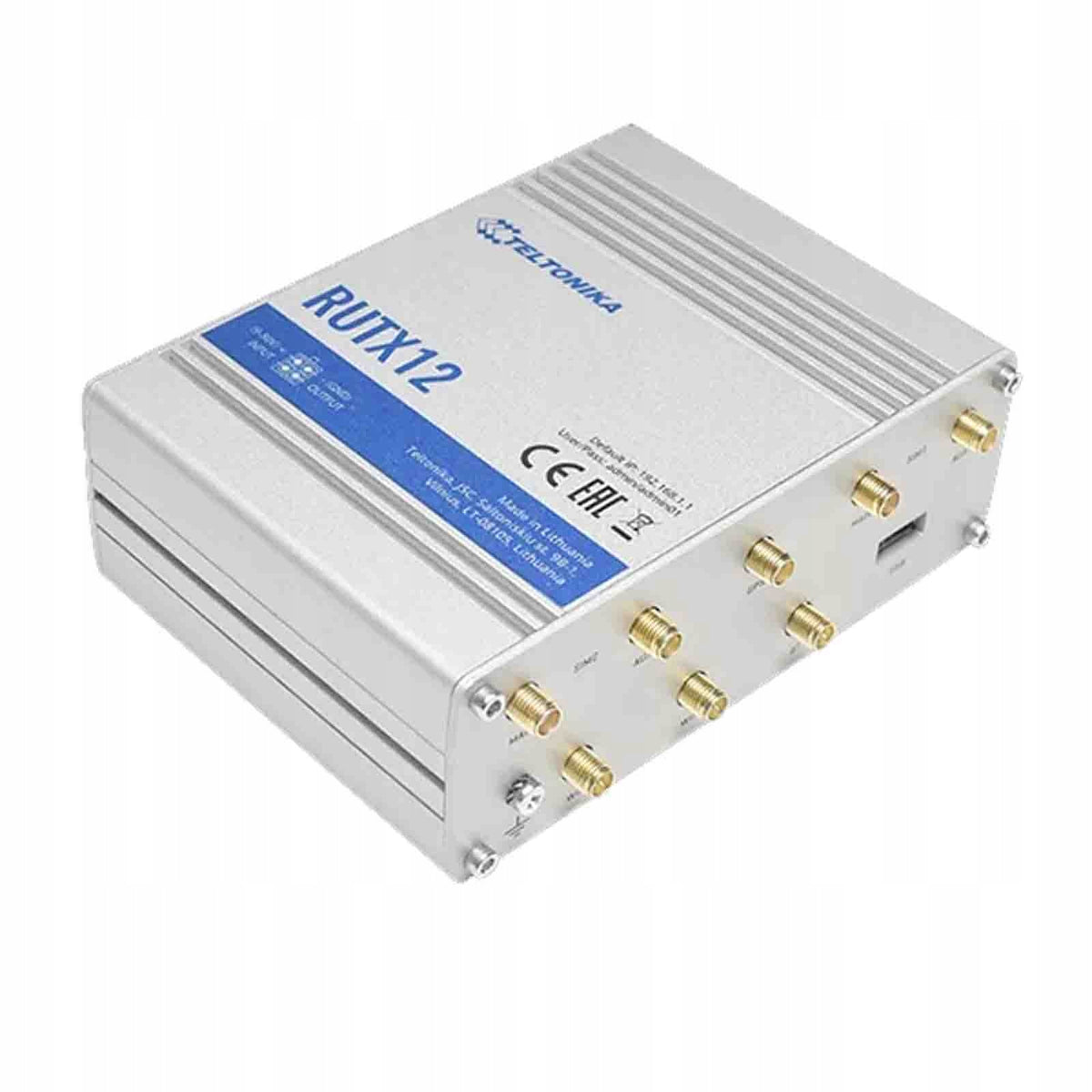 DUAL 4G LTE +ROUTER RUTX12 Dual SIM Bluetooth BLE, Wi-Fi 5, Manufacturer Teltonika