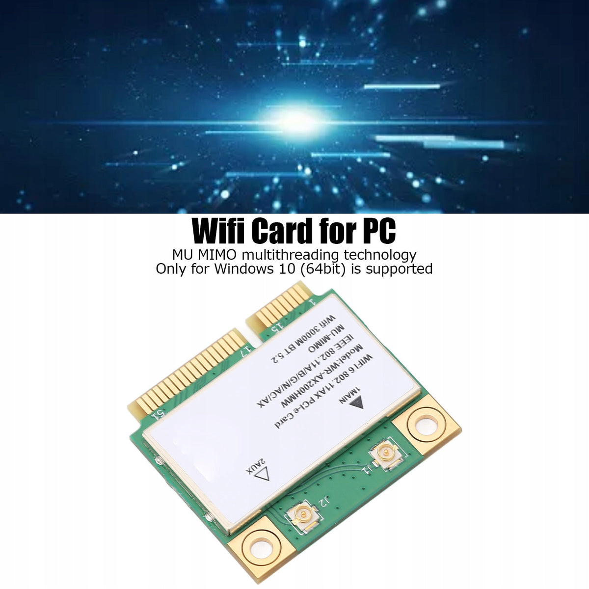 DUAL BAND NETWORK CARD AX200HMW MINI PCI-E 2.4G/5G Packaging status original
