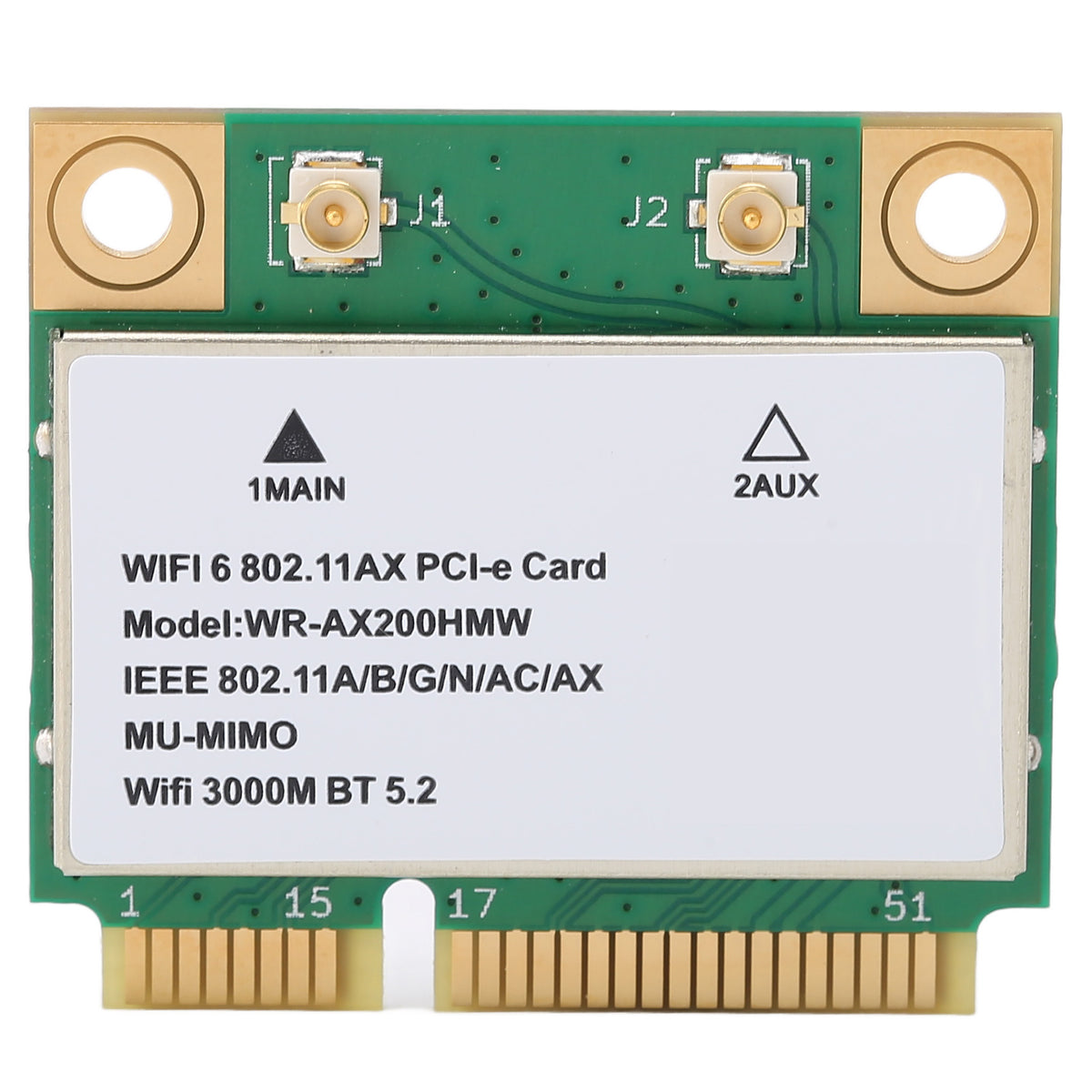 DUAL BAND NETWORK CARD AX200HMW MINI PCI-E 2.4G/5G