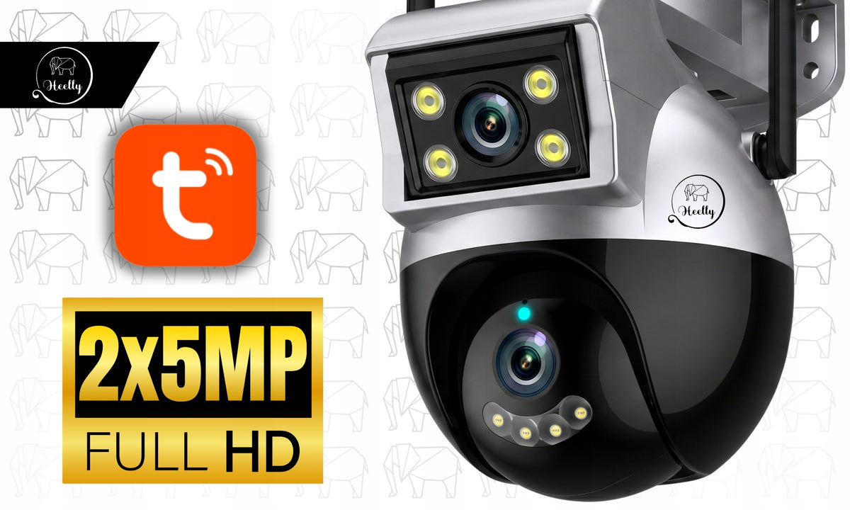 DUAL CAMERA 2X5MP TUYA ZOOM OUTDOOR ROTATING IP WIFI ALARM DETECTION Packaging status original