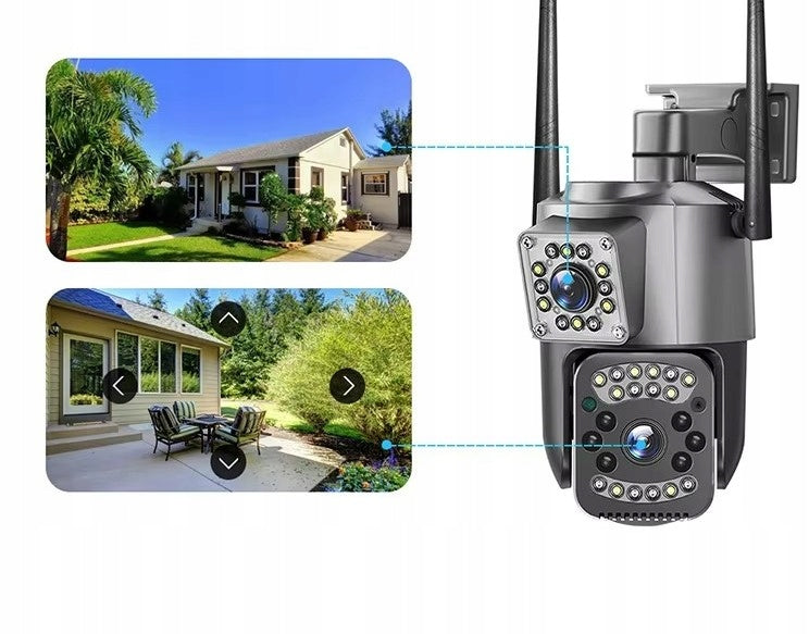 DUAL CAMERA IP GSM SMART ROTATING 4MPX 2K TO SIM CARD 4G 5G LTE AUDIO Brand no brand