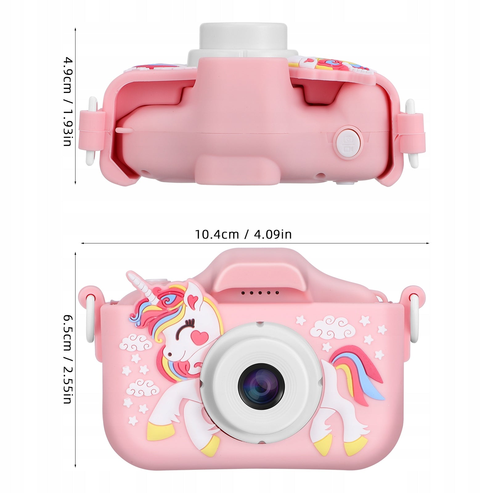 DUAL DIGITAL CAMERA FOR KIDS WITH UNICORN FULL HD + 64GB CARD Packaging status original