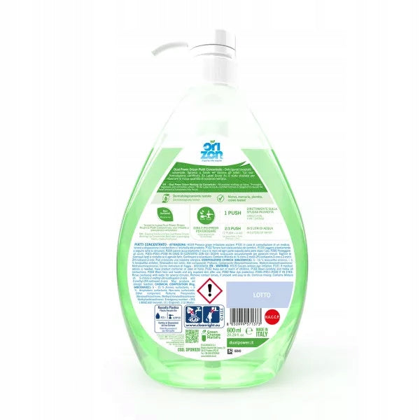 DUAL POWER Green Tea Dishwashing Concentrate, 600 ml