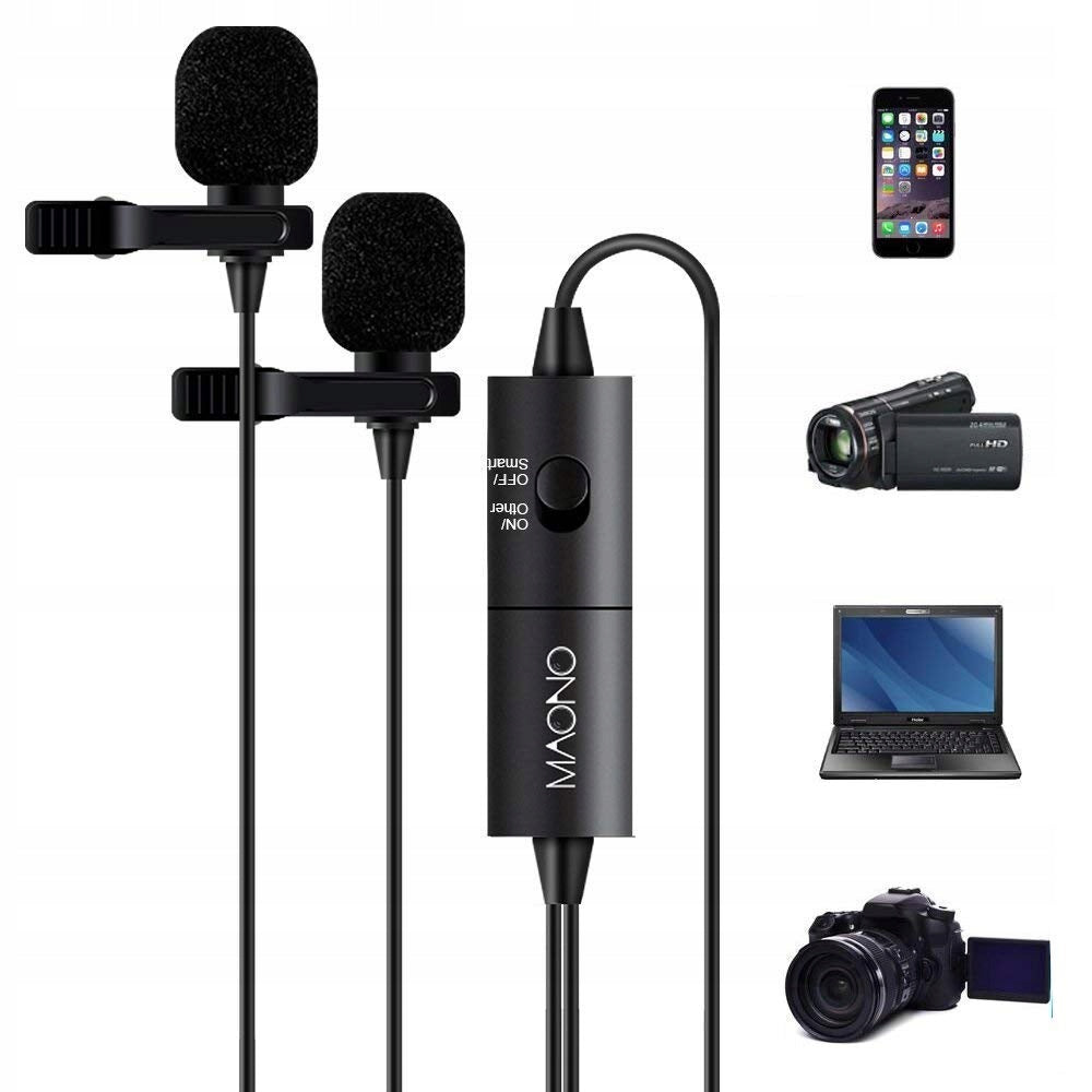 DUAL TIE MICROPHONE AU-200 DSLR