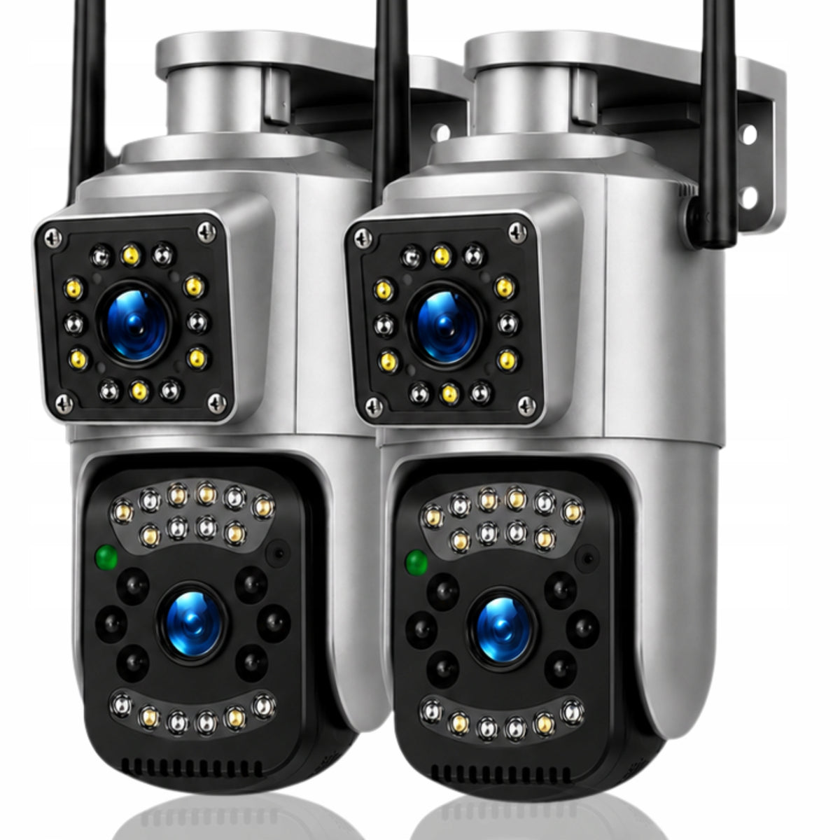 DUAL WIFI CAMERA OUTDOOR ROTATING 8MPX ULTRA HD TRACKING MICROPHONE