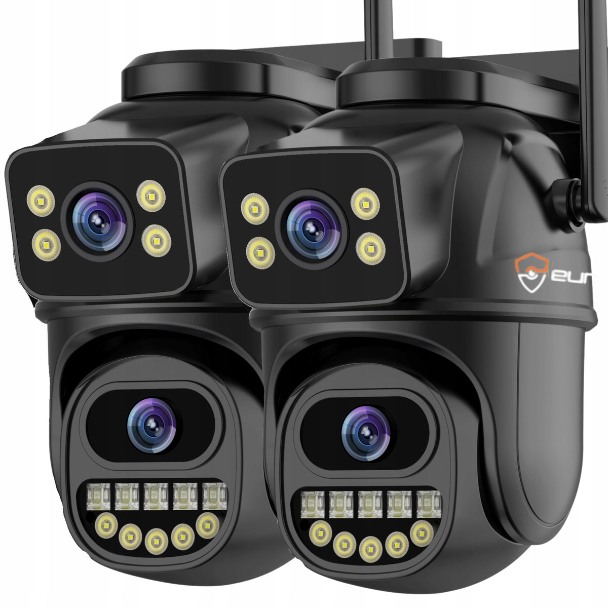 DUAL WIFI CAMERA SMART OUTDOOR ROTATING 8MPX ULTRAHD ZOOM APP