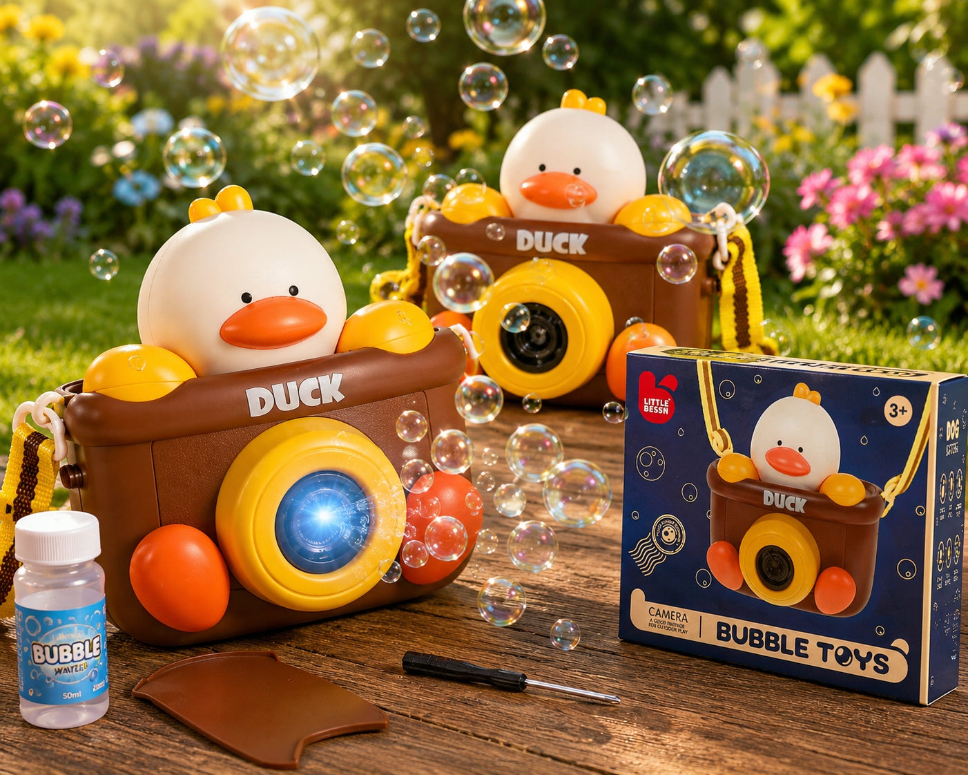 DUCK APPARATUS FOR SOAP BUBBLES FOR CHILDREN GIFT LIQUID Kid's age 3＋ years