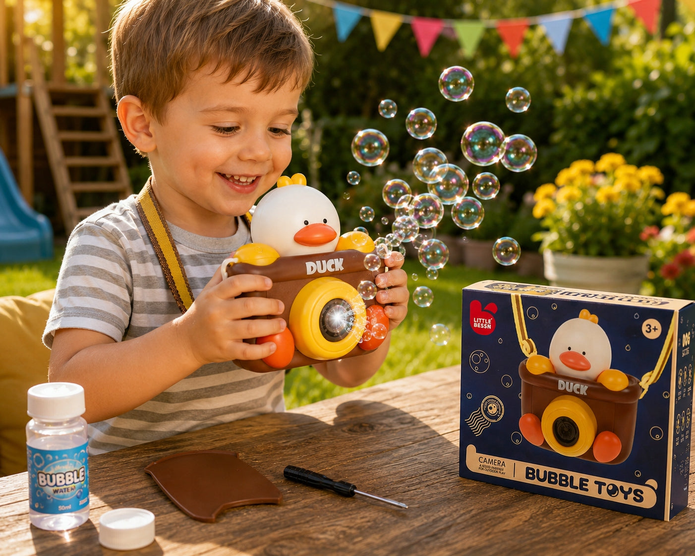 DUCK APPARATUS FOR SOAP BUBBLES FOR CHILDREN GIFT LIQUID Kind machine