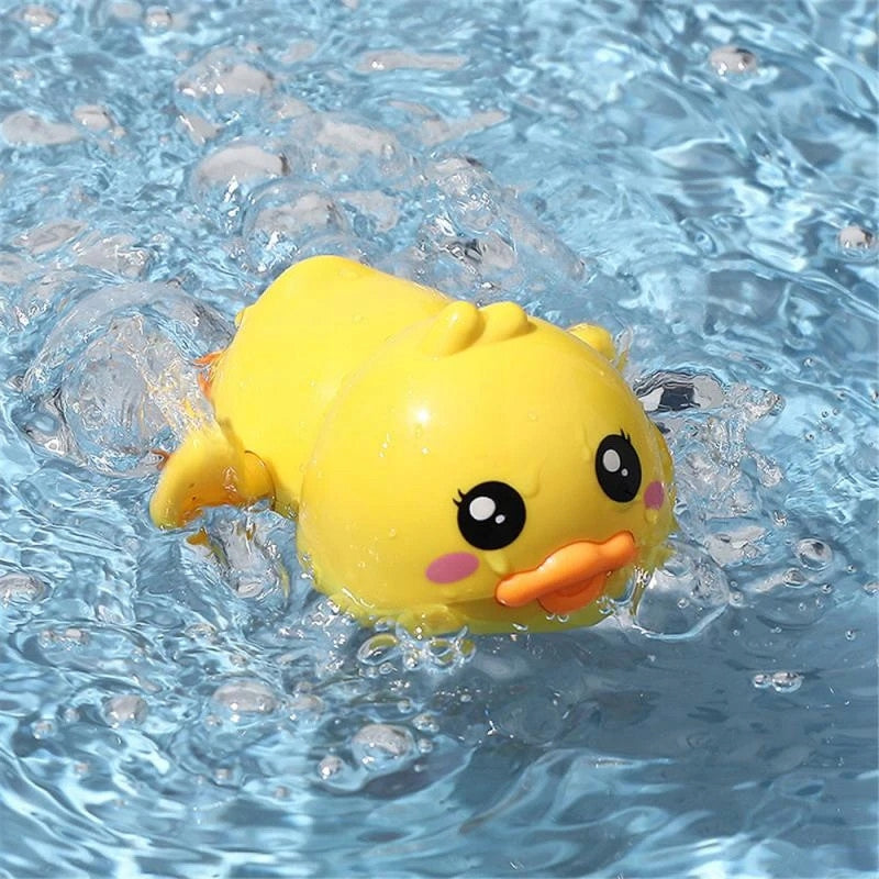 DUCK WIND-UP BATH TOY FLOATING FOR BATHTUB WATER POOL Color multicolor