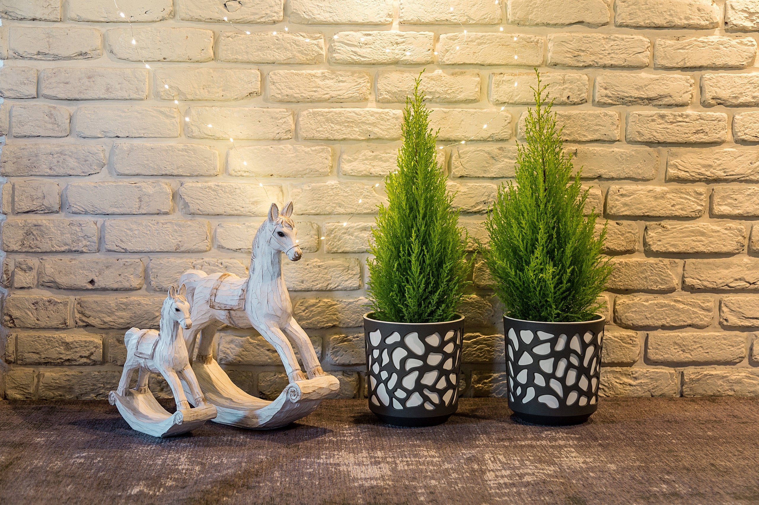 DUET FLOWER POT diameter 19.5CM GRAPHITE/CREAM Lamela Manufacturer code LA761-18