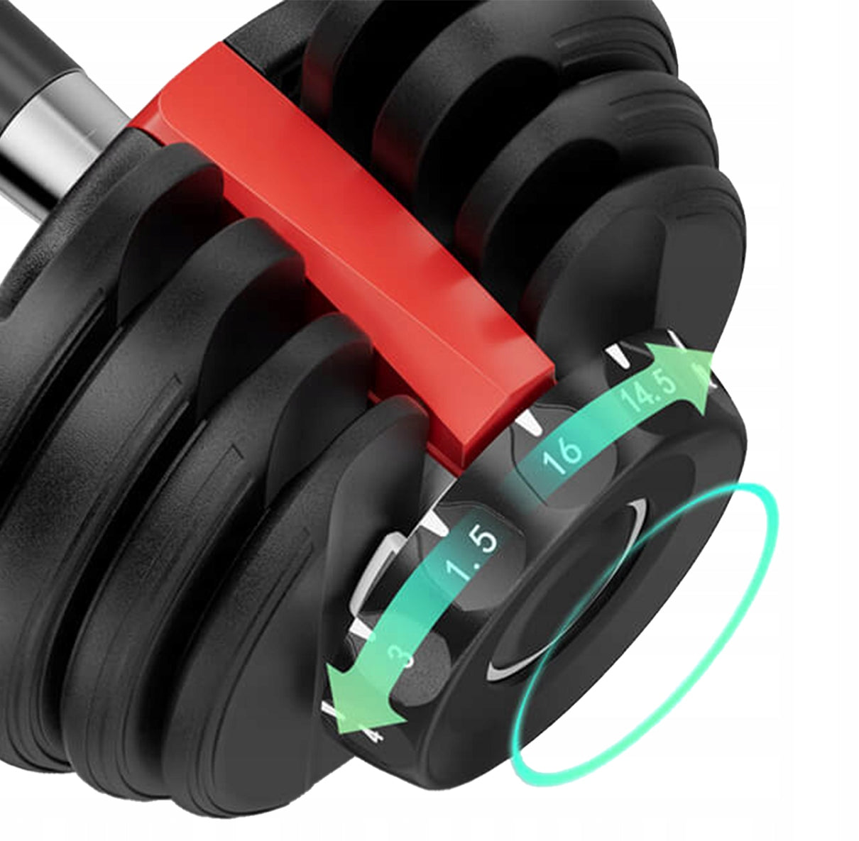 DUMBBELL ADJUSTABLE CAST IRON DUMBBELL 2,5 - 24KG + STAND QUICK ADJUSTMENT Model EI-EFX-24KG