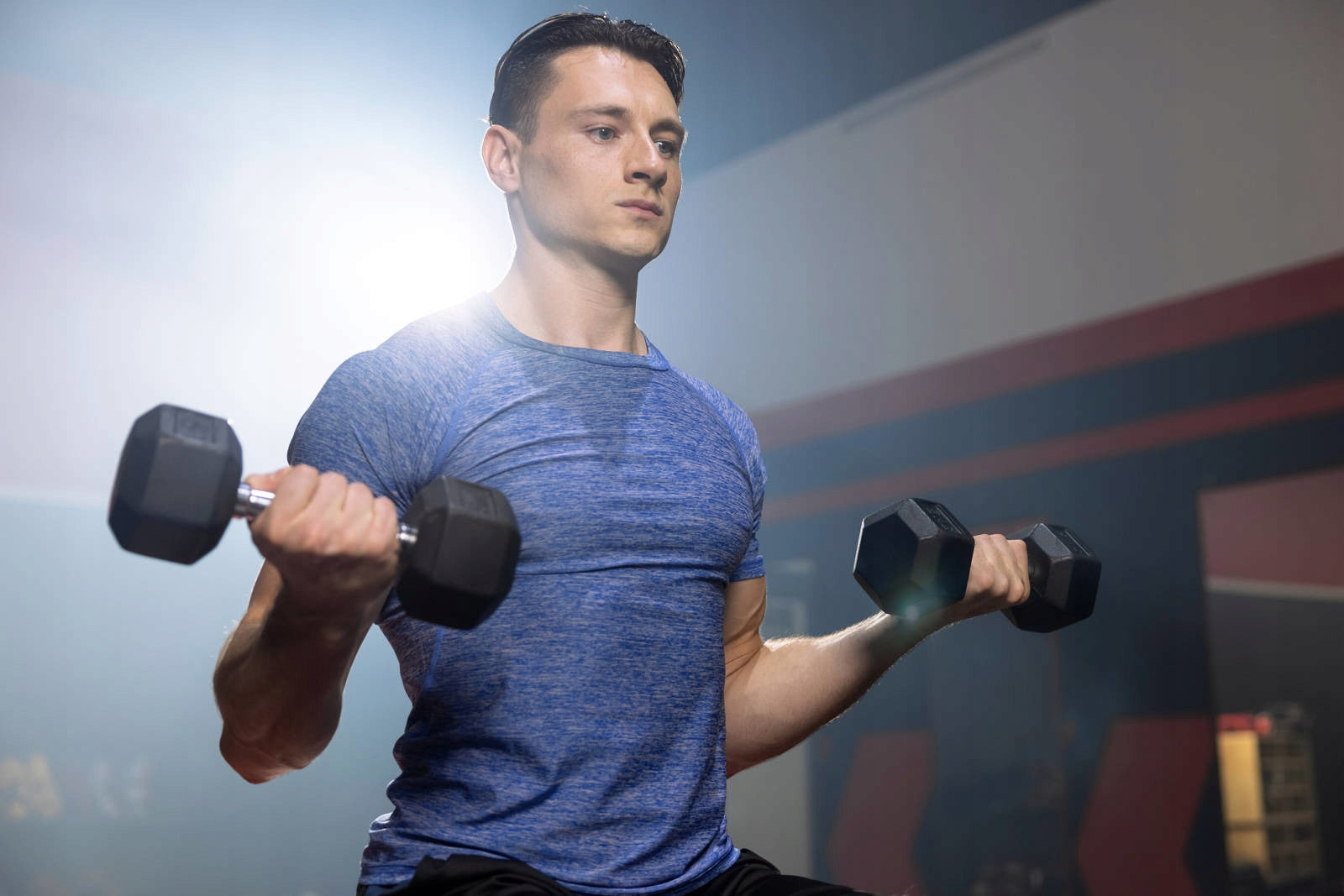 DUMBBELL HEX RUBBERIZED FOR EXERCISE WEIGHT 7 KG Additional features non-slip handle