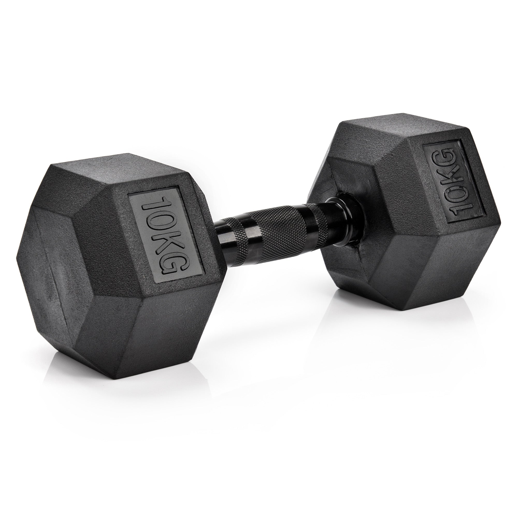 DUMBBELL HEXAGONAL HEX CAST IRON DUMBBELL 1x10 kg universal rubber Weight 1x 10 kg