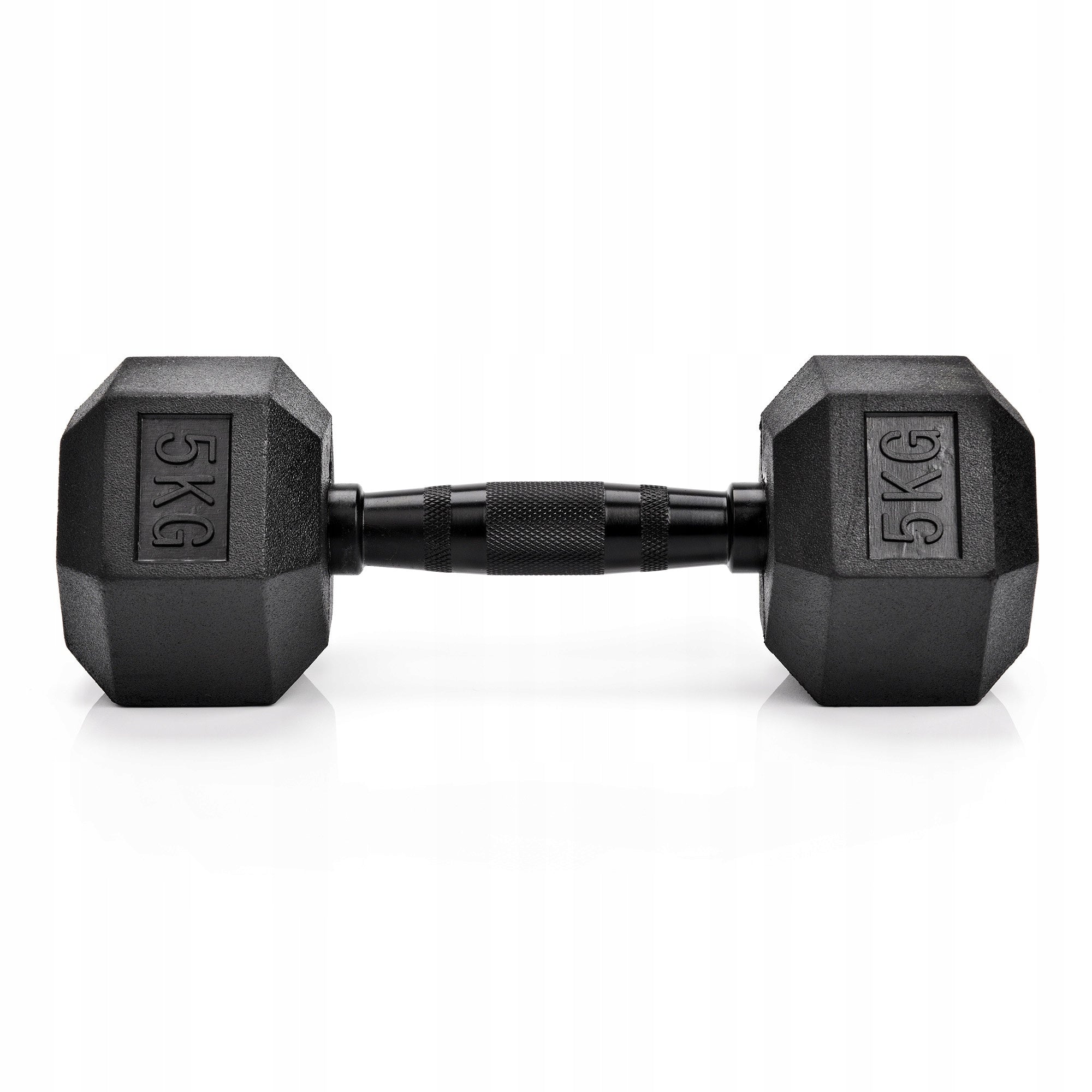 DUMBBELL HEXAGONAL HEX CAST IRON DUMBBELL 1x5 kg universal rubber