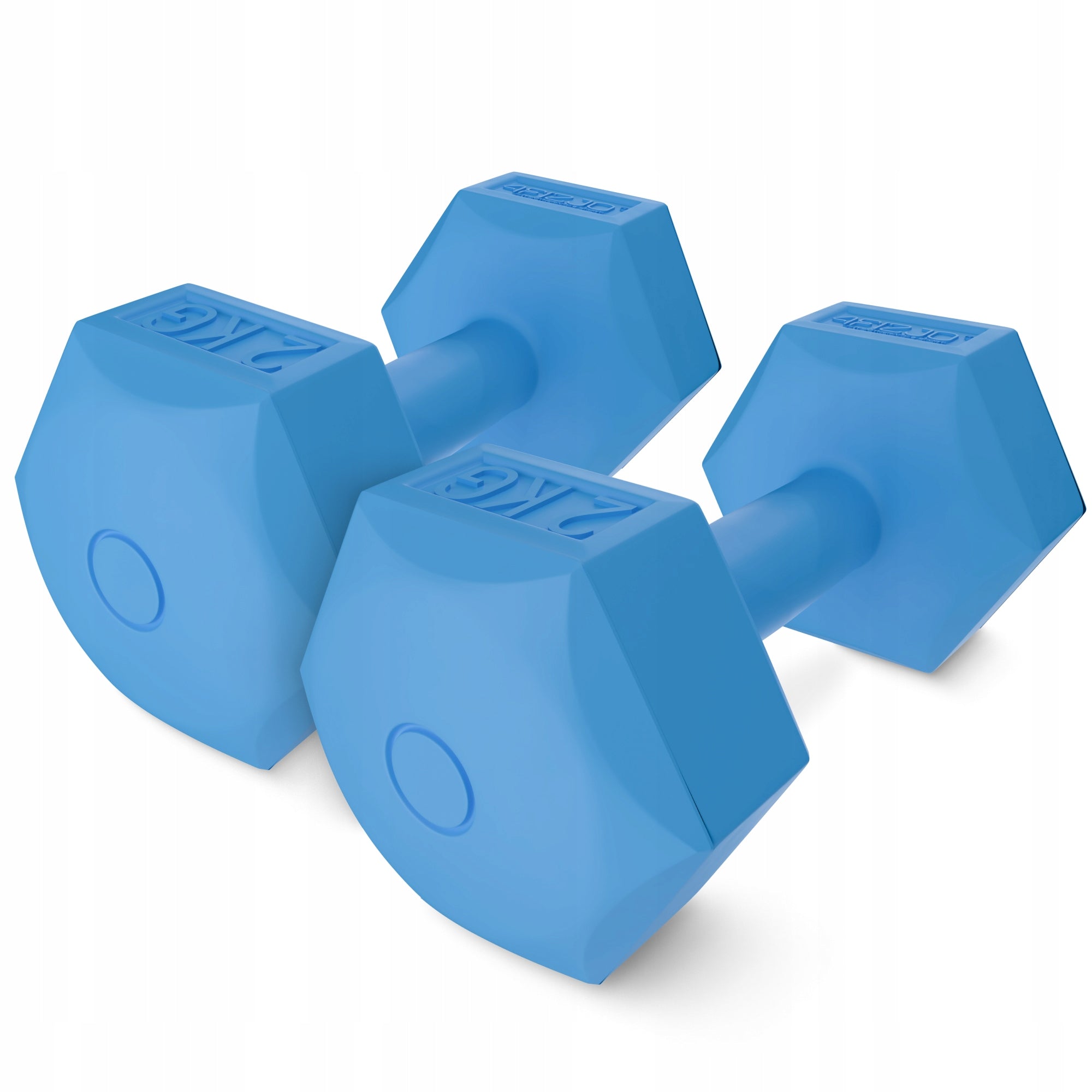 DUMBBELLS BITUMINOUS WEIGHTS FITNESS EXERCISE SET 2x2kg 4FIZJO
