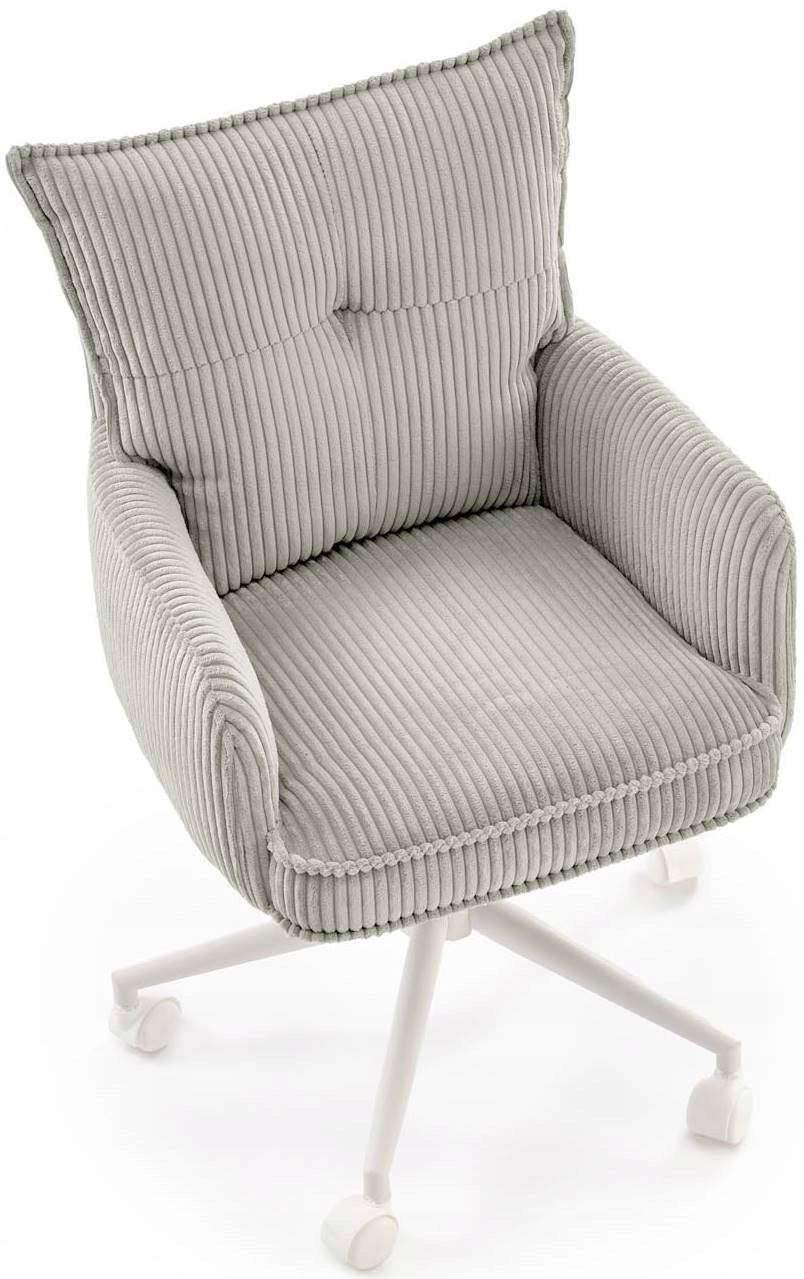 DUMBI Children's Desk Chair Grey Swivel Adjustable Fabric