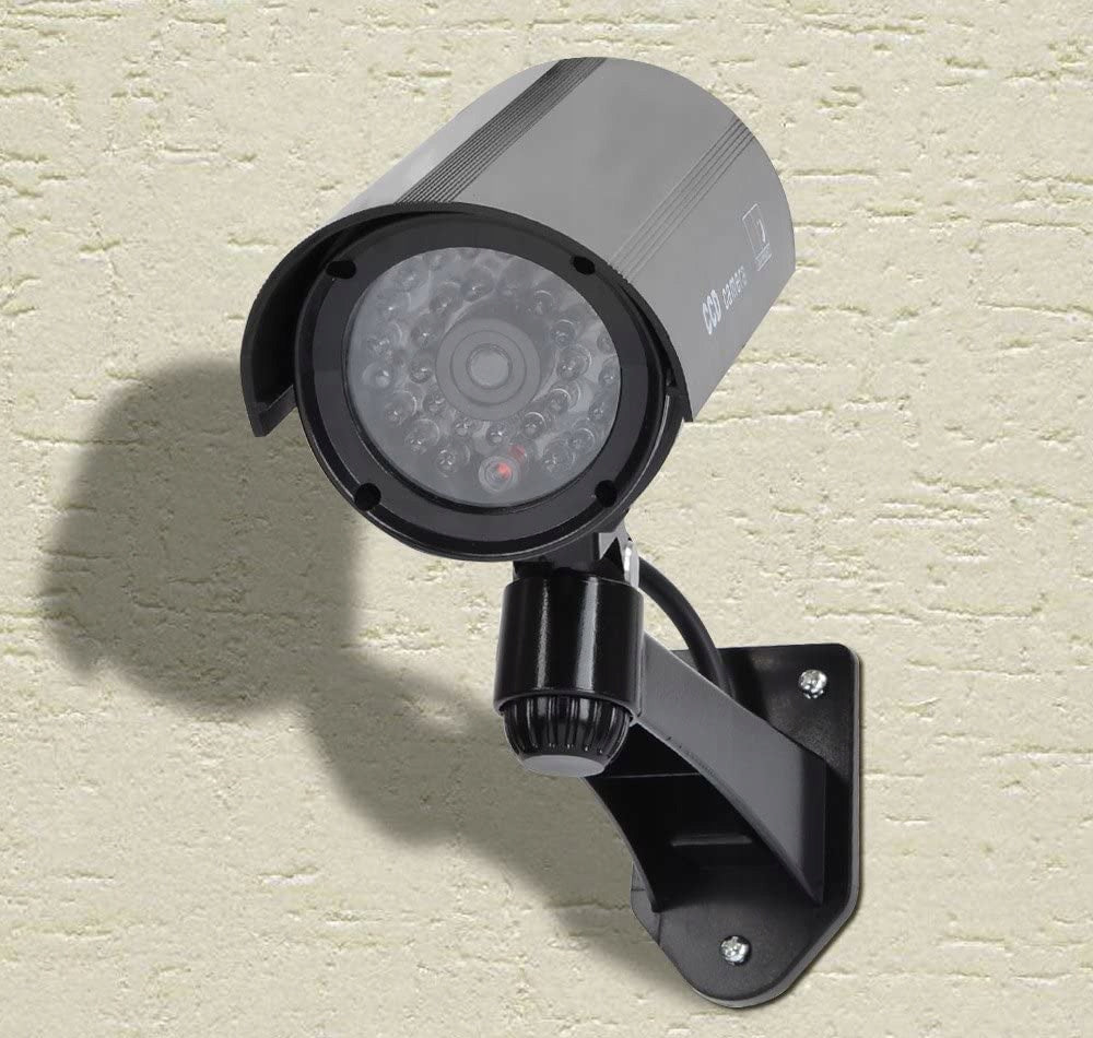 DUMMY CAMERA OUTDOOR CCTV SURVEILLANCE CAMERA WITH BATTERY OPERATED LED Packaging status original
