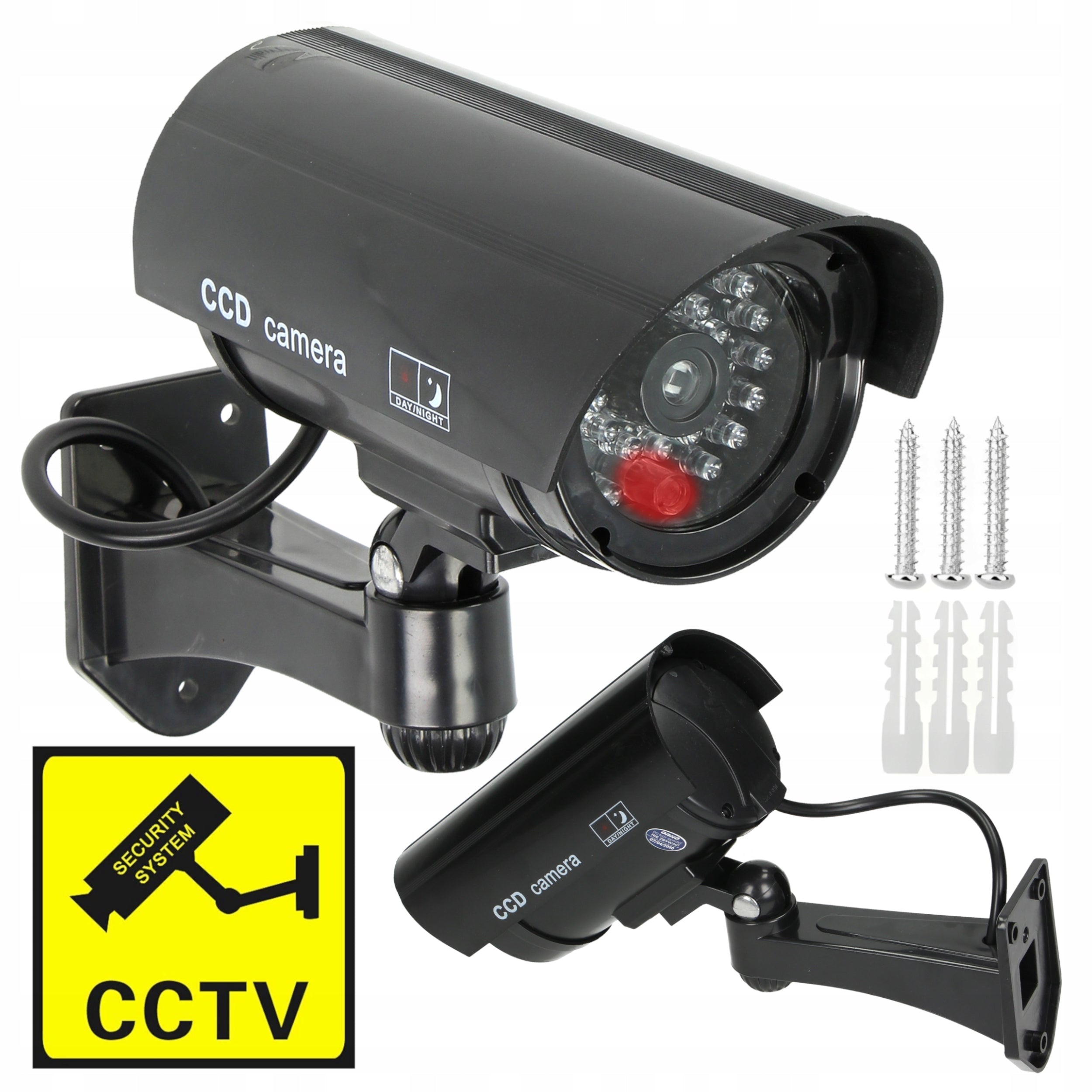 DUMMY CAMERA OUTDOOR CCTV SURVEILLANCE CAMERA WITH BATTERY OPERATED LED