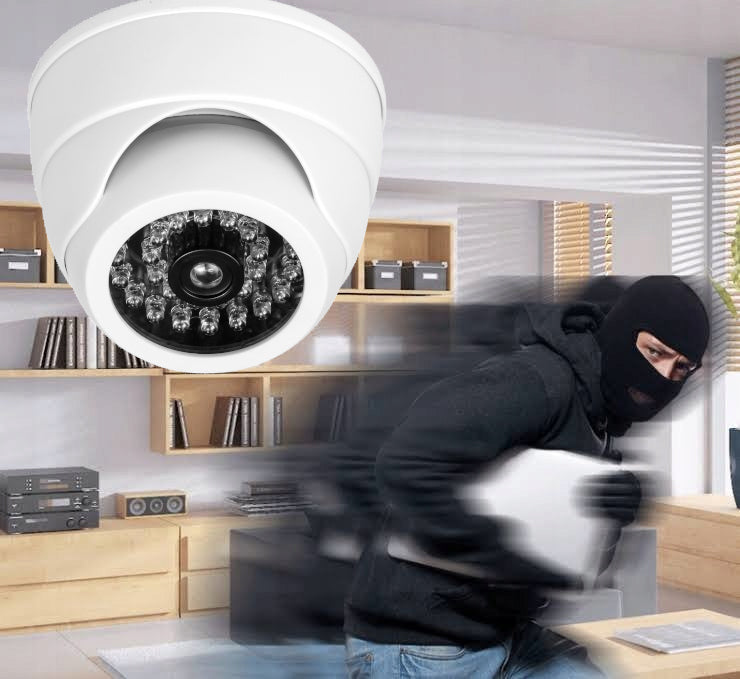 DUMMY CCTV SURVEILLANCE CAMERA BATTERY OPERATED WITH INFRARED FLASHING DIODE Brand Orno