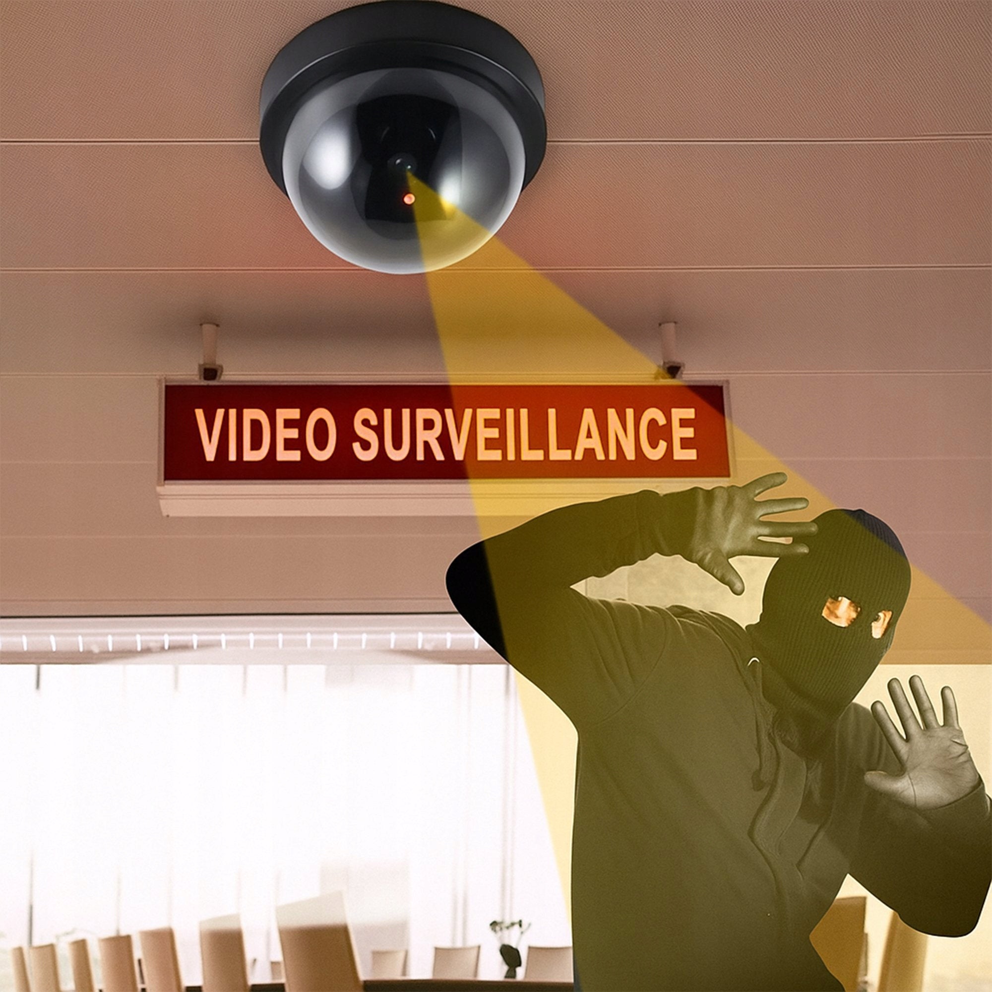 DUMMY IMITATION INDUSTRIAL CAMERA DOME CAMERA WITH LED REALISTIC Packaging status original