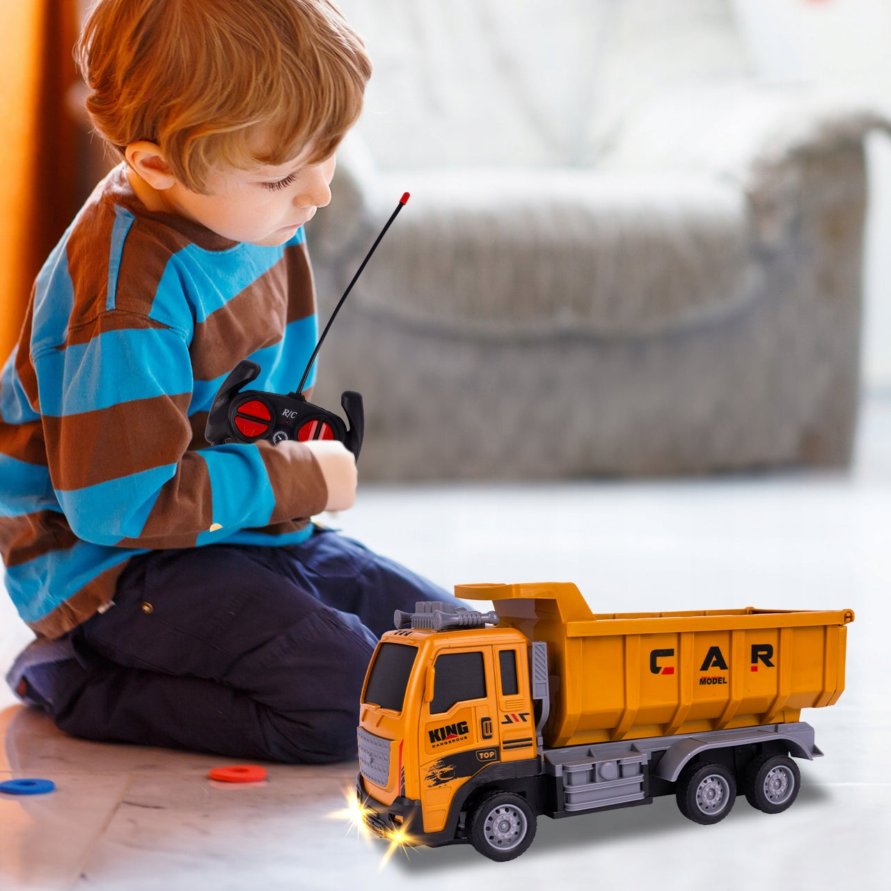 DUMP TRUCK REMOTE CONTROLLED AUTO CONSTRUCTION TRUCK PILOT RC CAR TIR Manufacturer code 112049