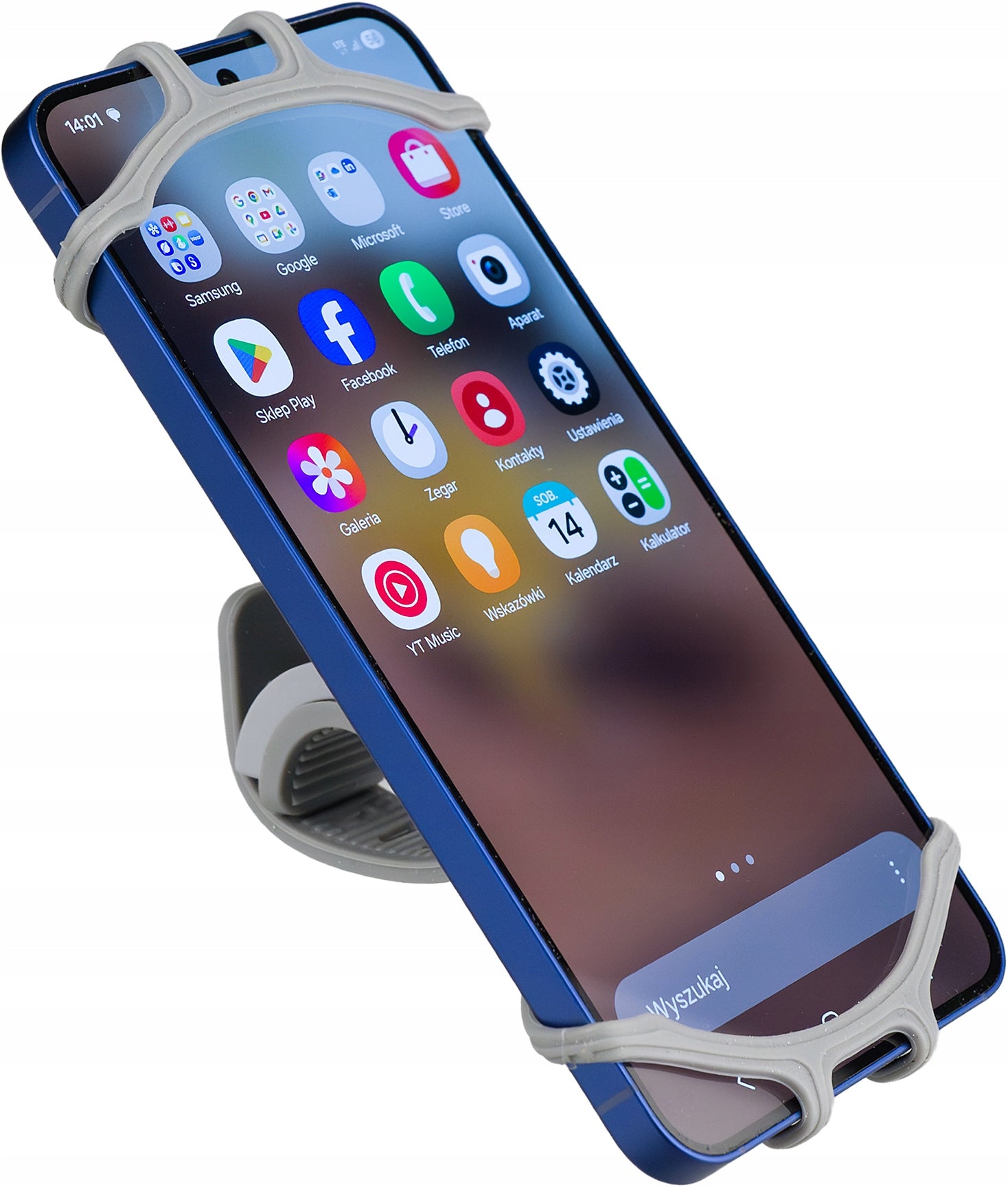 DUNLOP BICYCLE SMARTPHONE HOLDER SILICONE ROTATING GREY Packaging status original