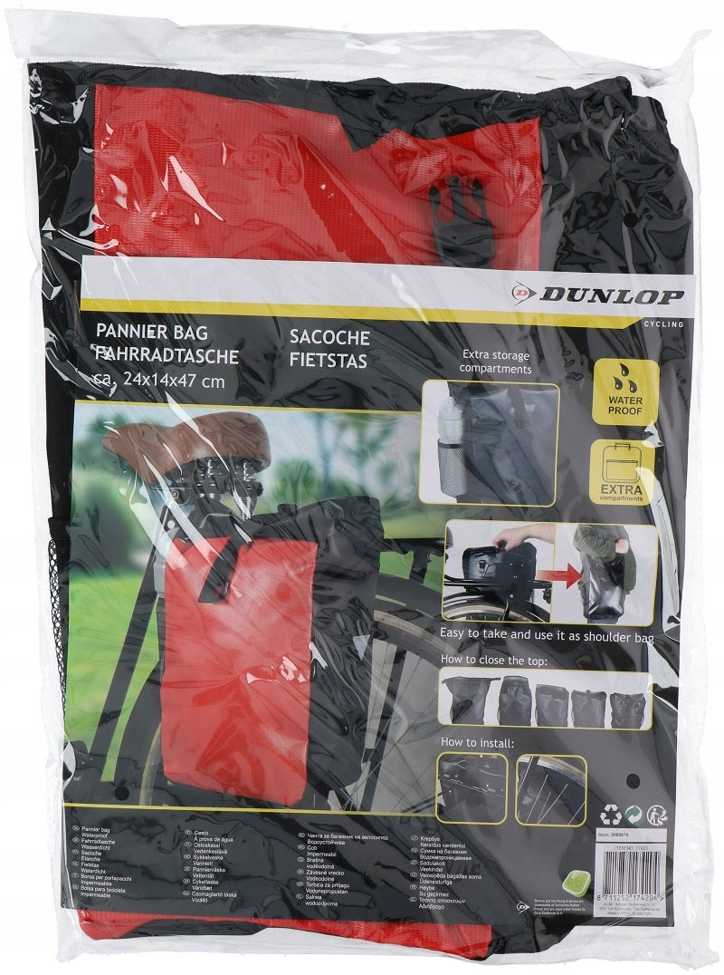 DUNLOP Bag BICYCLE BAG waterproof BLACK Brand Dunlop