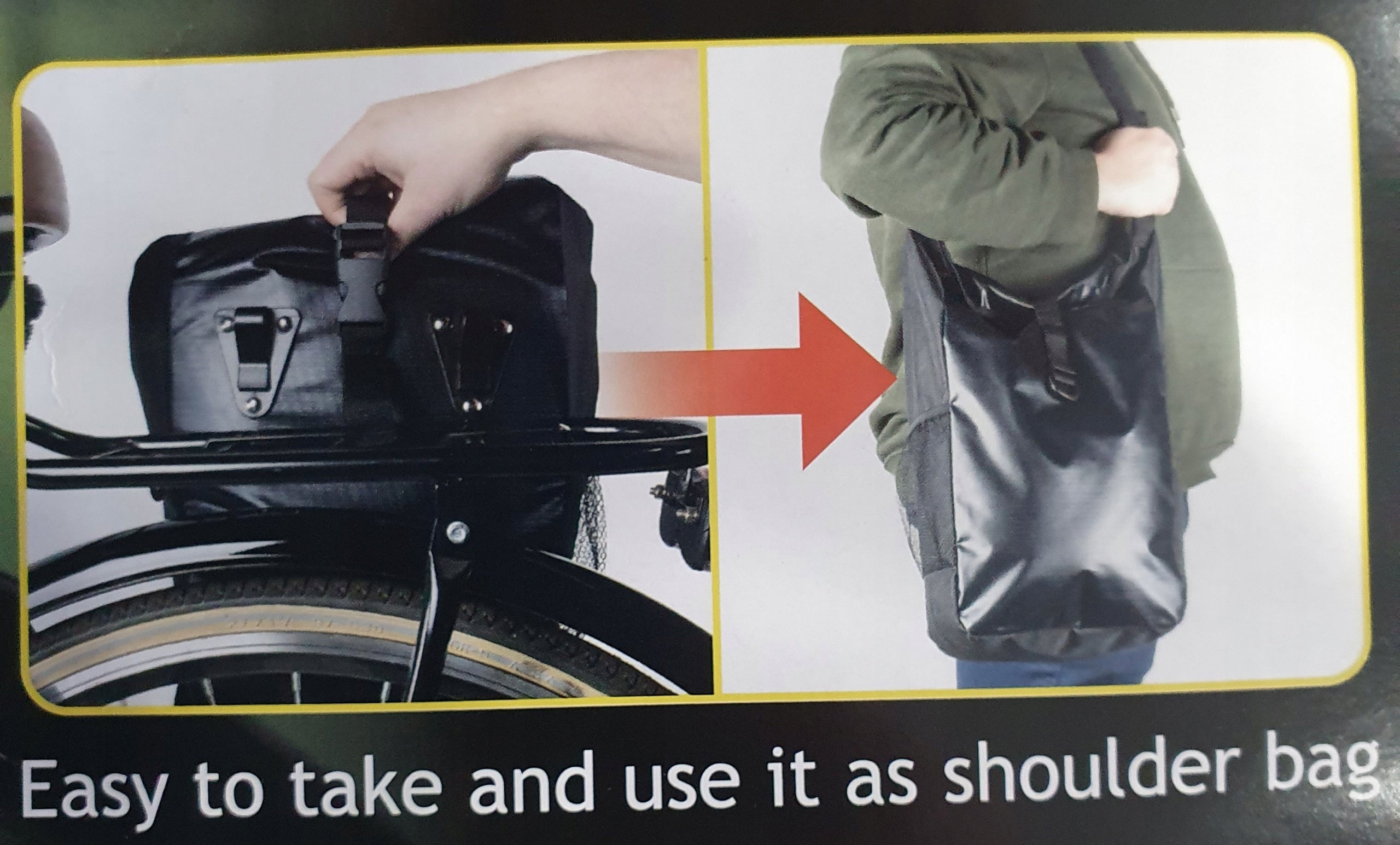 DUNLOP Bag BICYCLE BAG waterproof BLACK Capacity 17 l