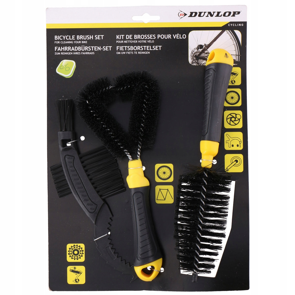 DUNLOP Bicycle Cleaning Brush Set Model Zestaw szczotek rowerowych