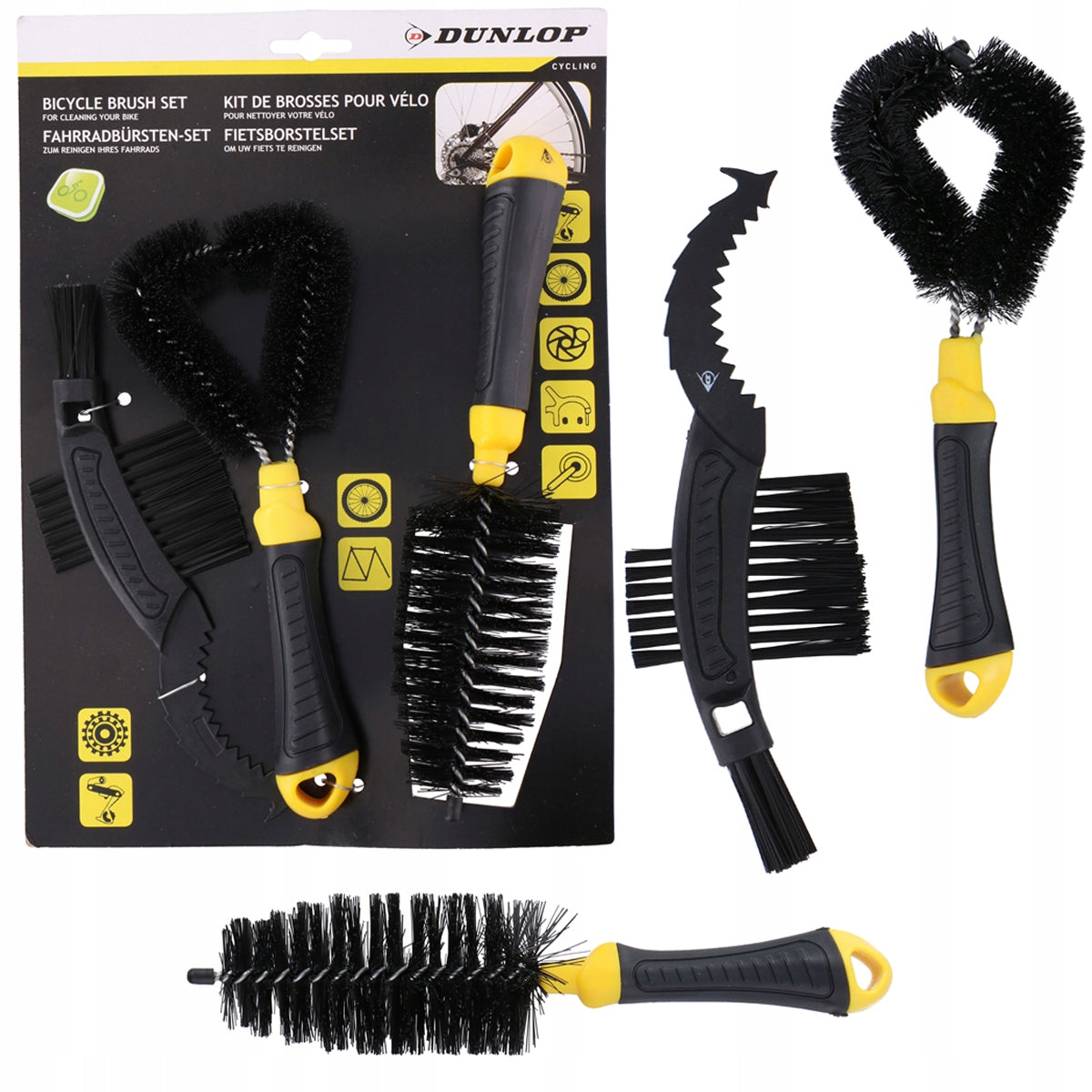 DUNLOP Bicycle Cleaning Brush Set