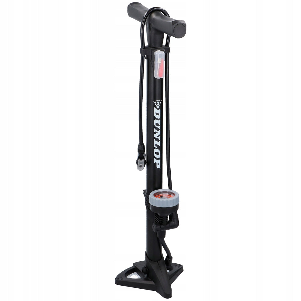 DUNLOP CAR BICYCLE PUMP WITH PRESSURE GAUGE FOR BICYCLE FLOOR MANUAL Manufacturer code 102337