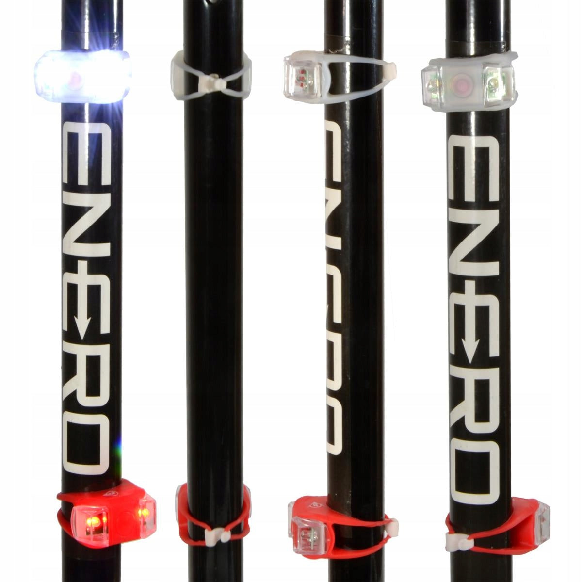 DUNLOP SET OF SILICONE LAMPS LED BICYCLE LIGHT 2 LED FRONT + REAR Kind set