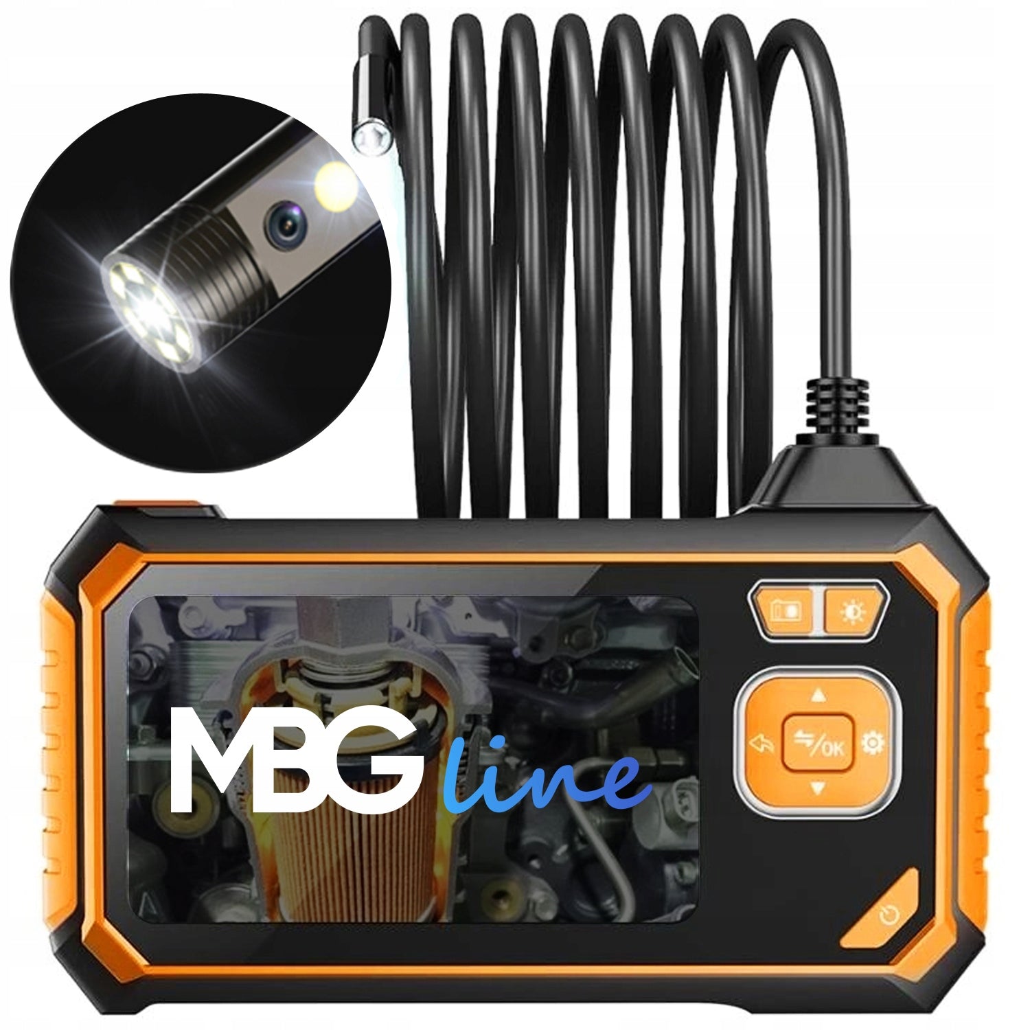 DUO ENDOSKOP Inspection Camera 5M 7LED 2x FHD Workshop for Borescope Pipes Manufacturer code 113-B-2