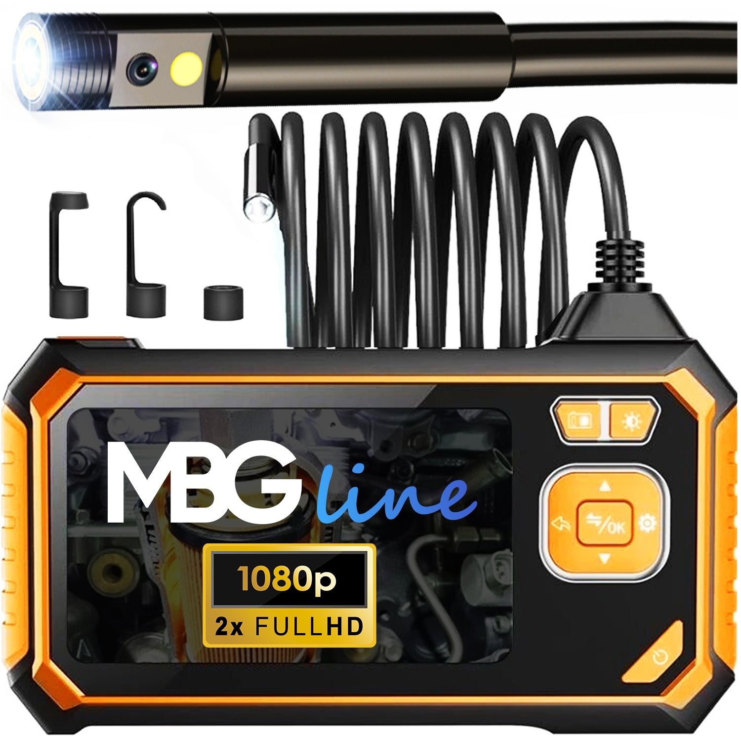 DUO ENDOSKOP Inspection Camera 5M 7LED 2x FHD Workshop for Borescope Pipes