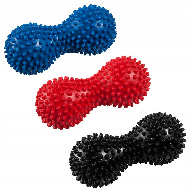 DUOBALL WITH PROJECTIONS - FOR EXERCISE, MASSAGE - BLUE (PILO PEANUT) Brand Reha Fund