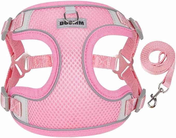 DUOMM- Mesh Dog Harness-M-PINK
