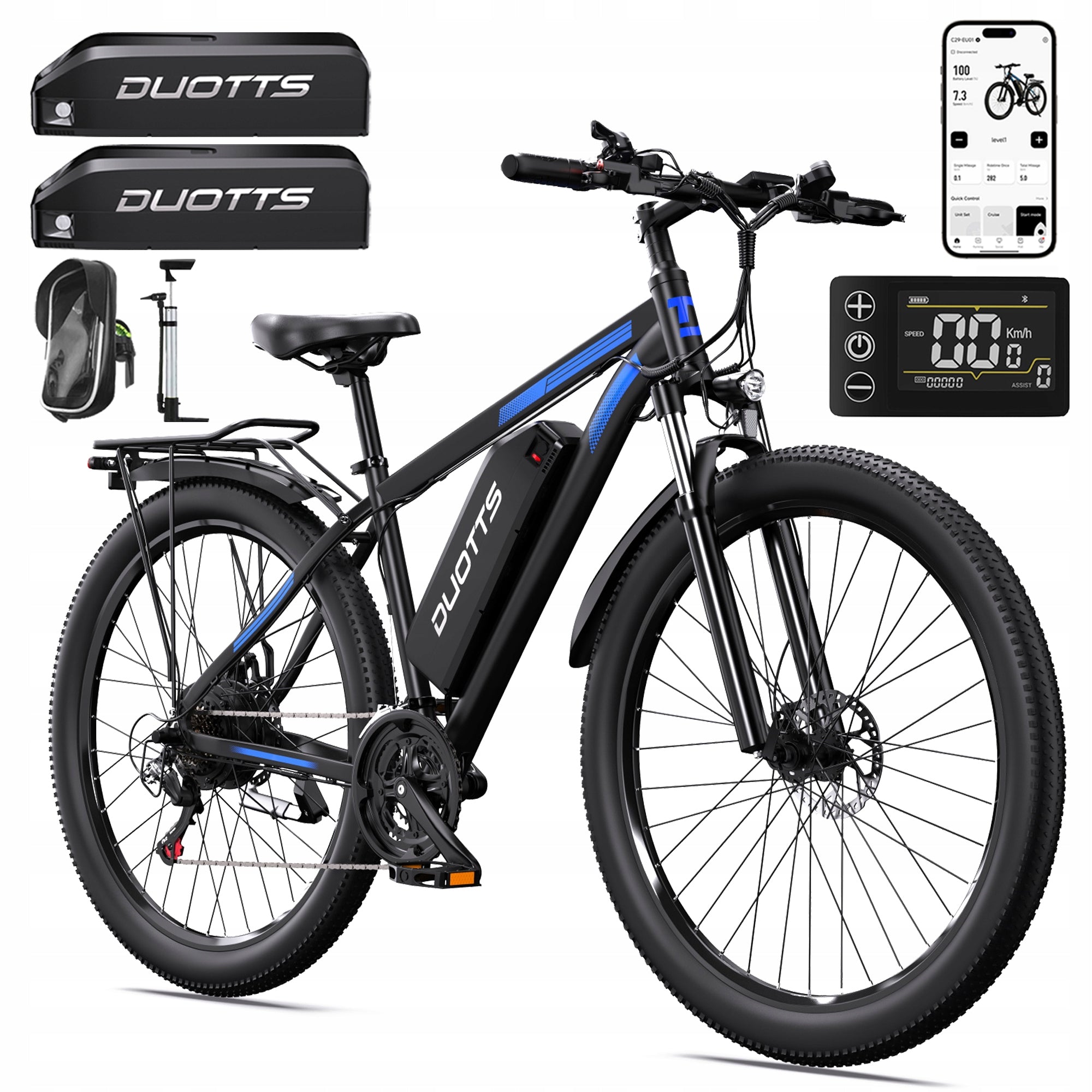 DUOTTS C29-L Dual 48V15Ah 1000W 55KM/H Oil Brake 29*2.1"