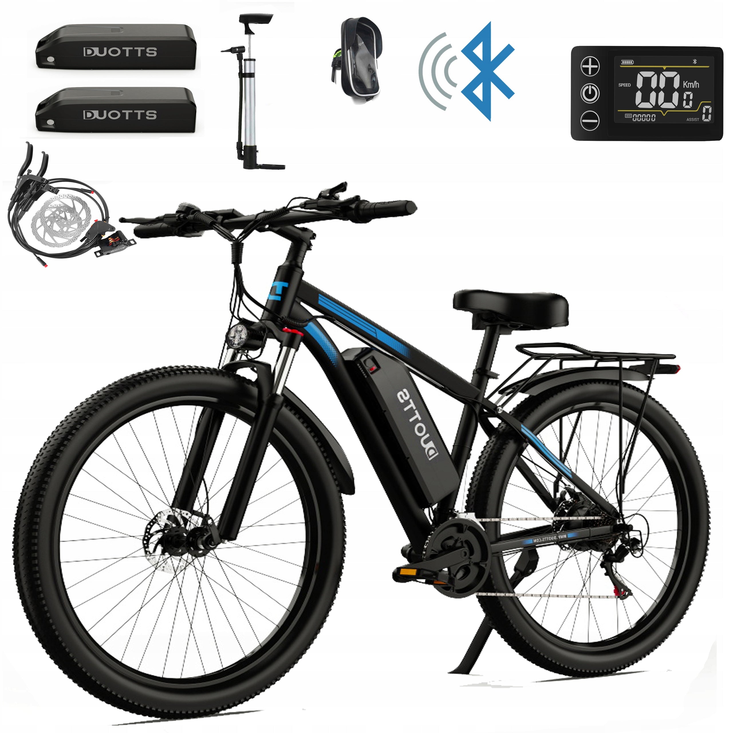 DUOTTS C29-L MTB dual batteries oil brakes 48V Shimano 21 gears APP