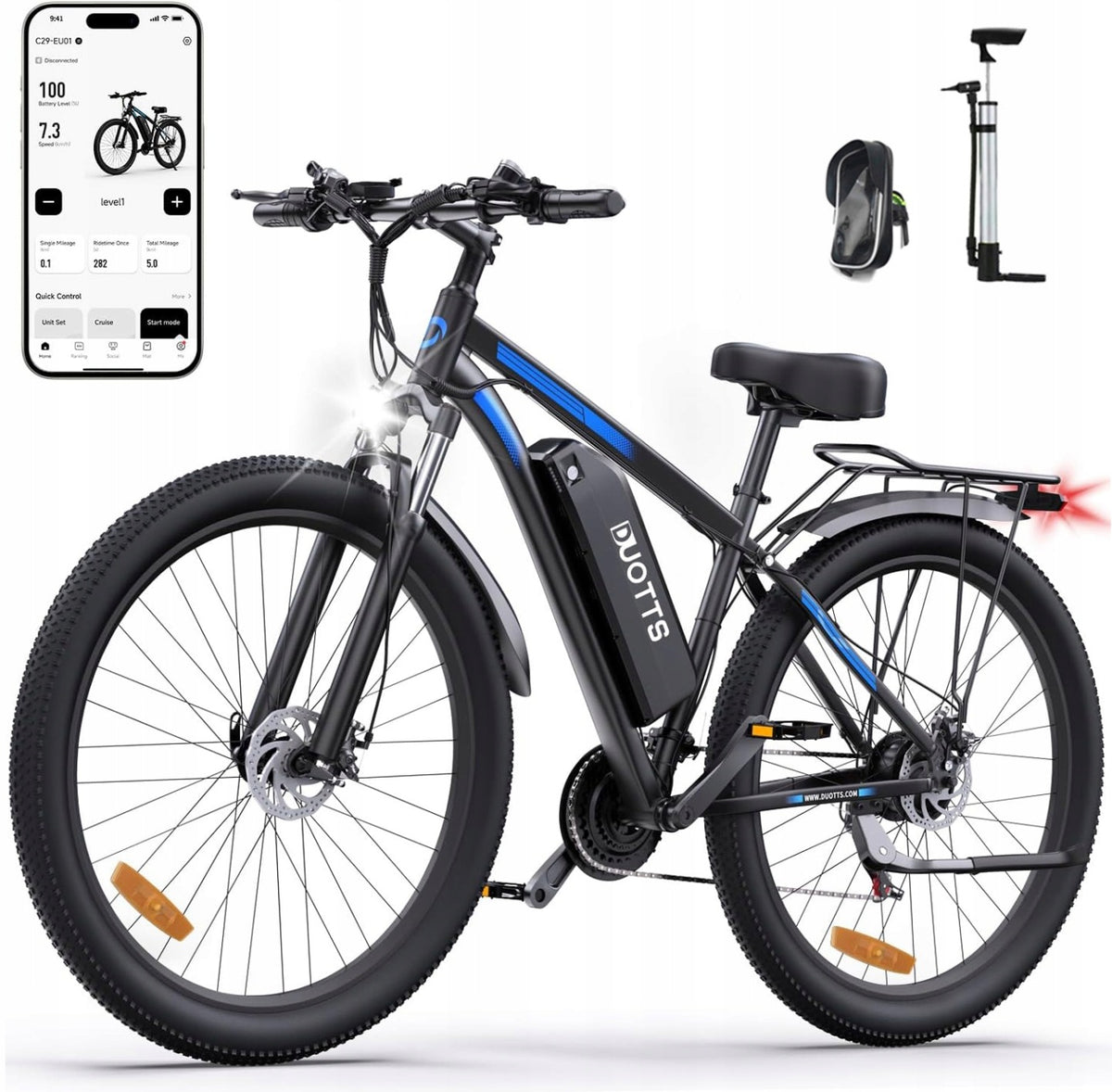 DUOTTS C29 Pojazdy Elektryczne 48V15Ah 1000W 55KM/H 29 '' Shimano 21S Z App