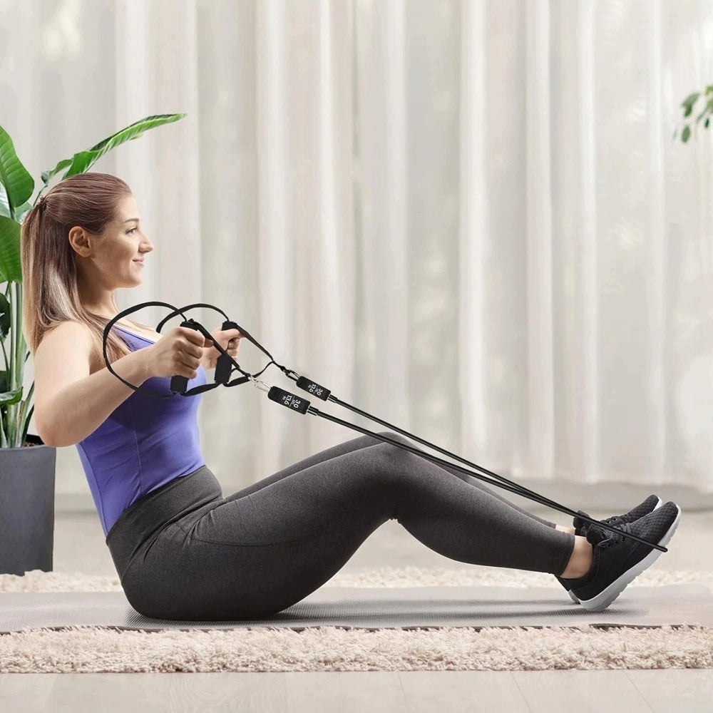 DURABLE PILATES TRAINING STICK 6 RESISTANCE RUBBERS HOME WORKOUT Brand no brand