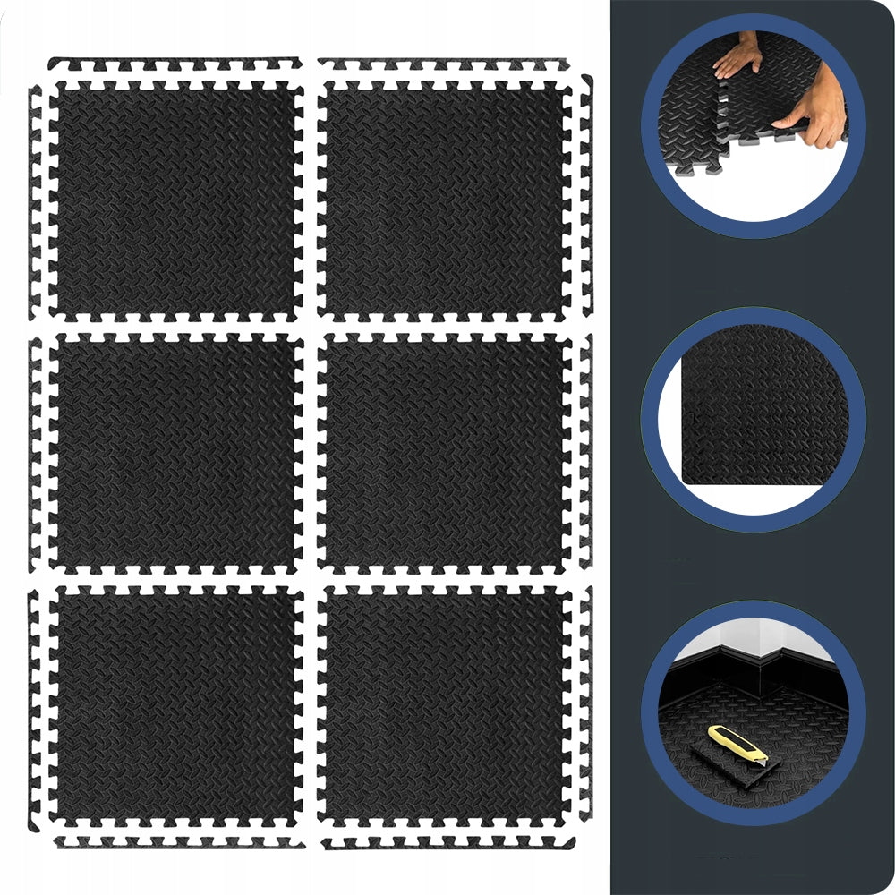 DURABLE PROTECTIVE MAT RUBBER FLOOR PUZZLE GYM 180x120cm