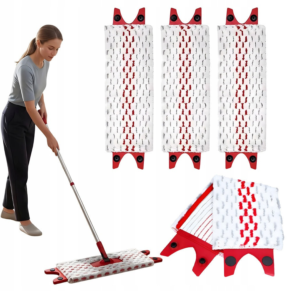 DURABLE REPLACEMENT FOR MOP SET OF 4 PIECES POSSIBLE WASHING FOR VILEDA Packaging status original