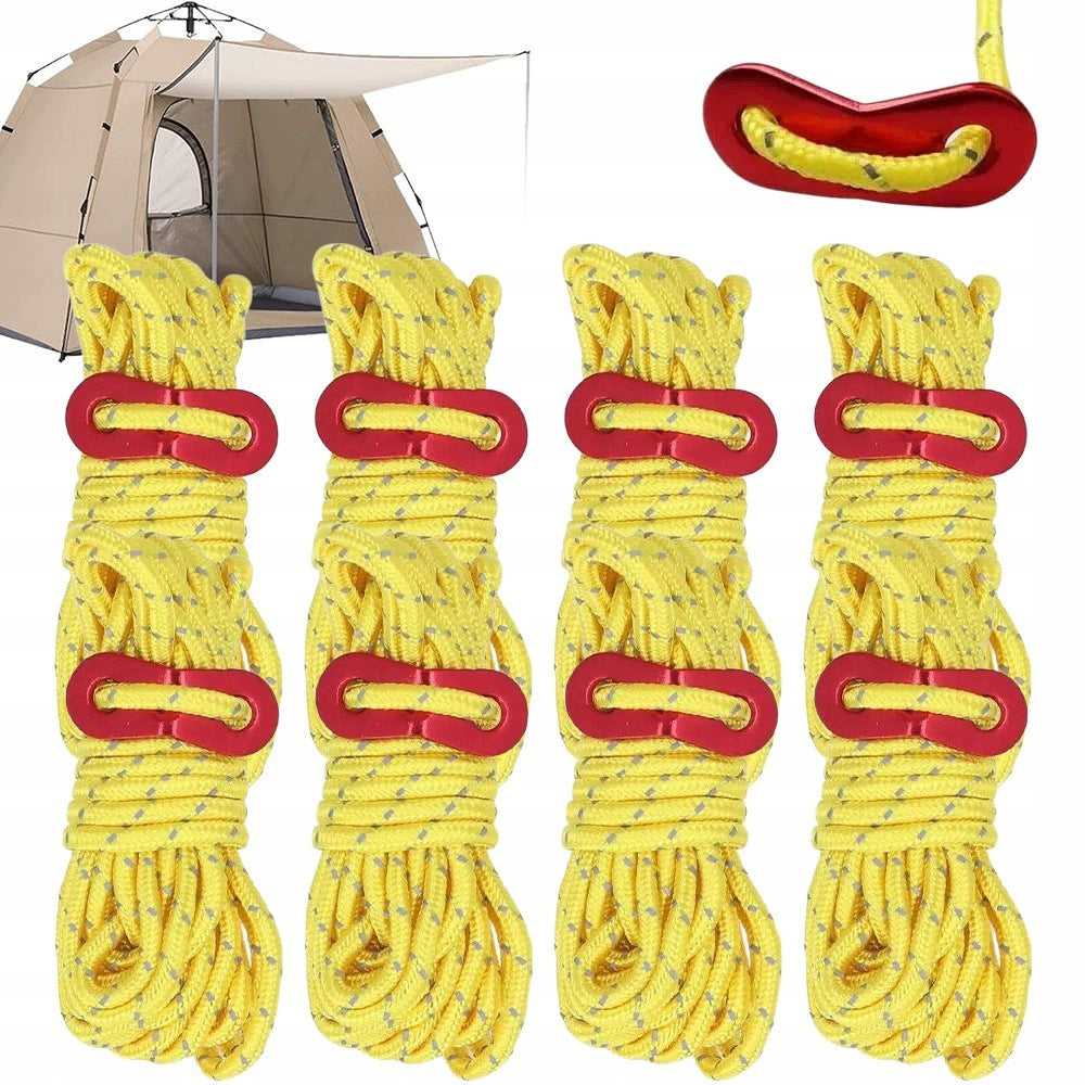 DURABLE TENT PULLS 4M YELLOW RE_GULATED CASE 8PCS Manufacturer code ETUI 8SZT